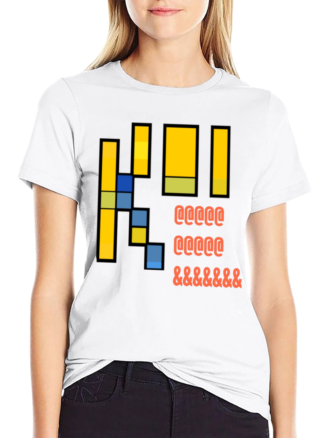 Pixel Art Graphic T-Shirt - Casual Black Tee