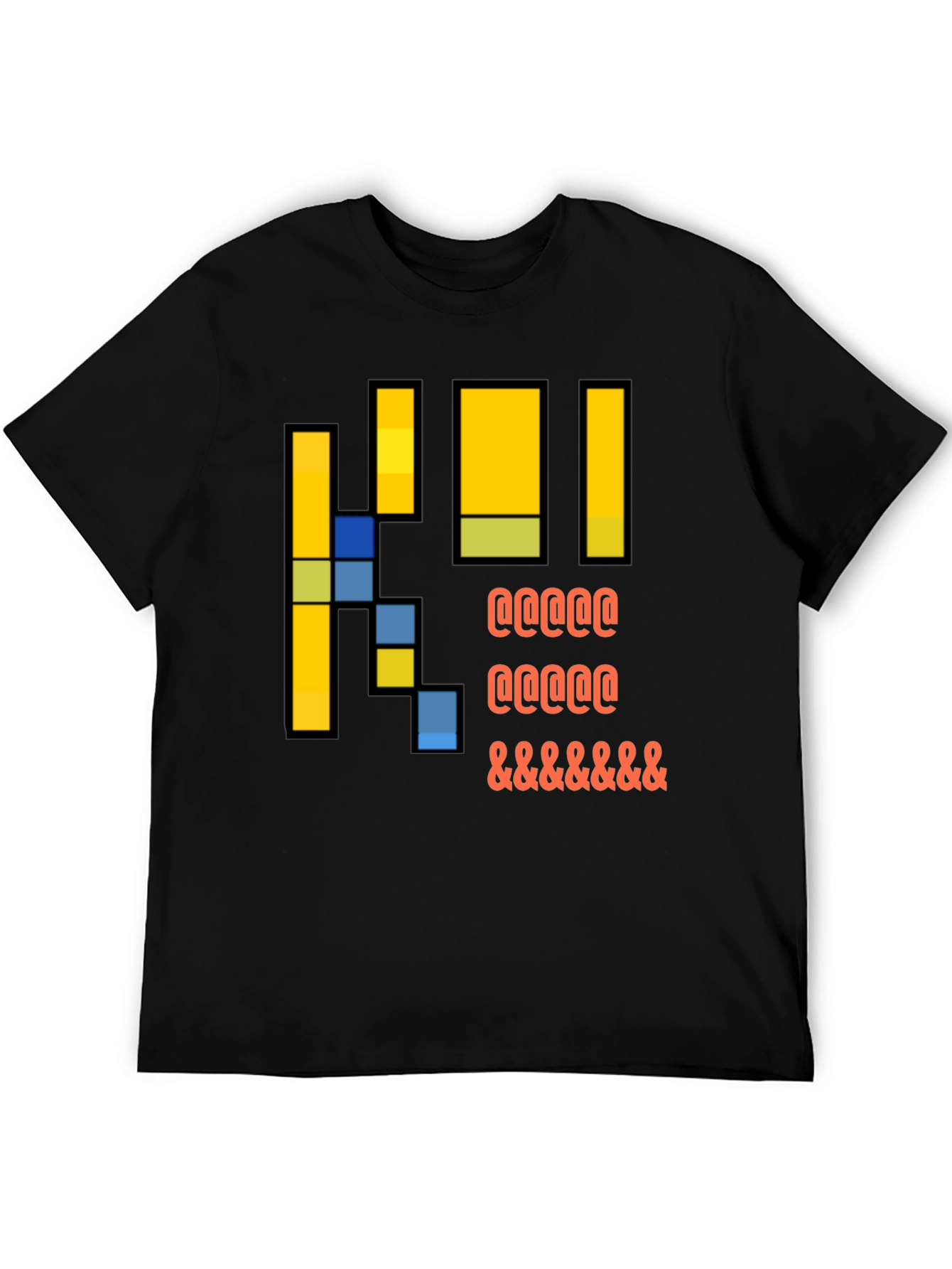 Pixel Art Graphic T-Shirt - Casual Black Tee