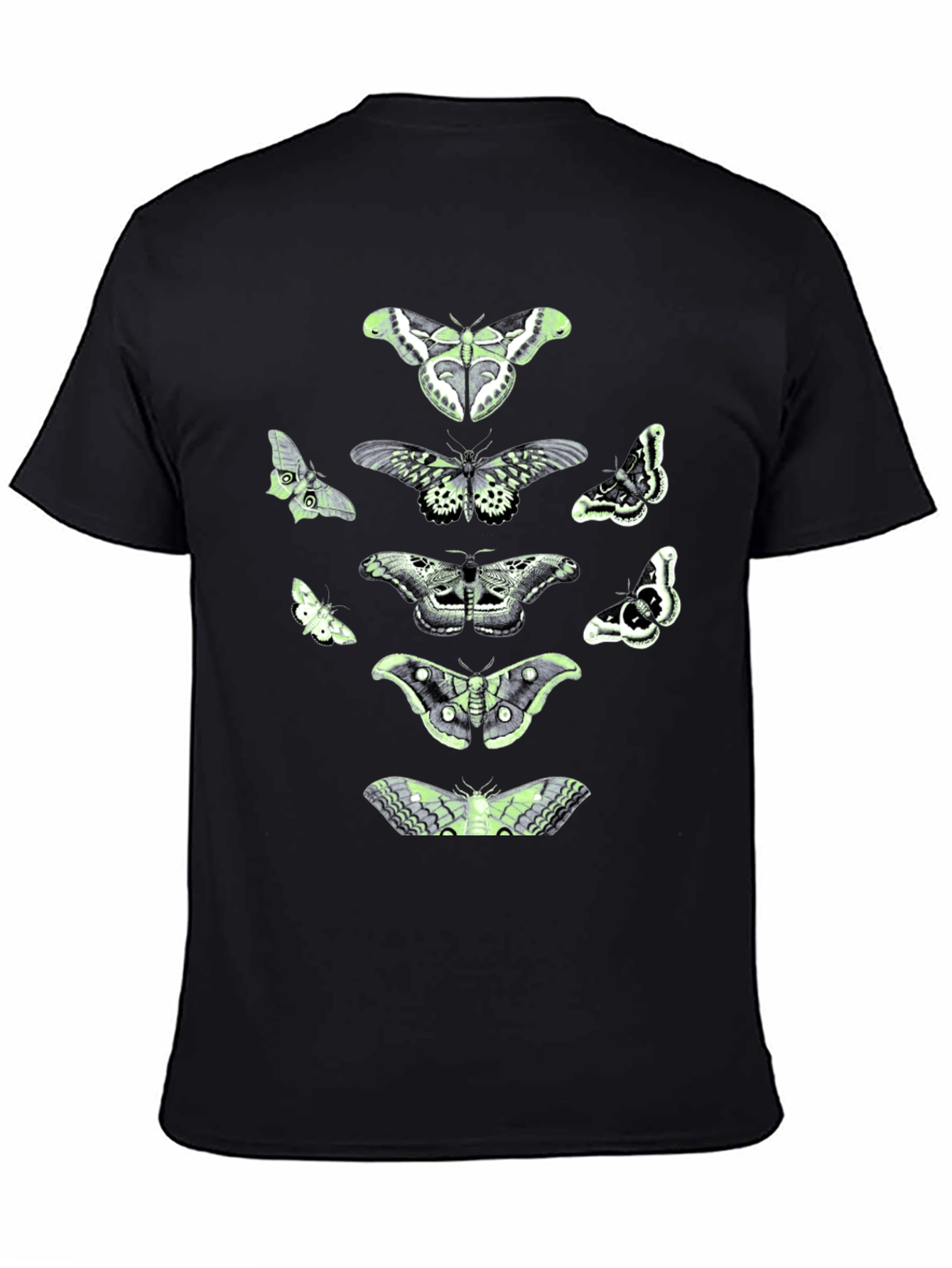 Moth Graphic Tee - Black Cotton Blend