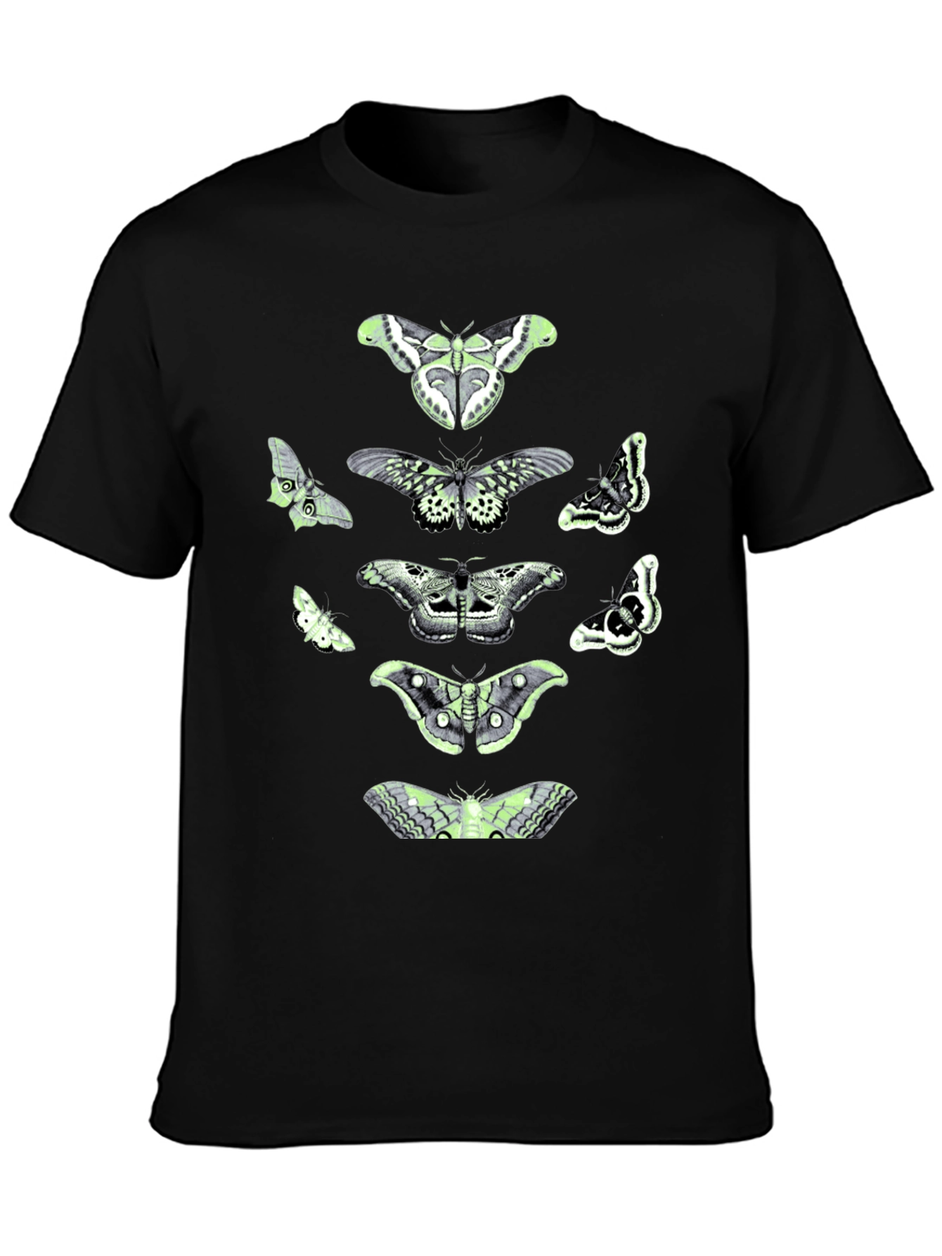 Moth Graphic Tee - Black Cotton Blend