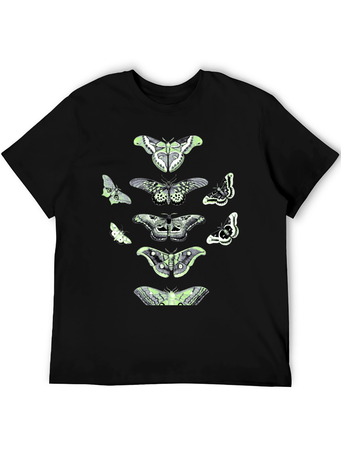 Moth Graphic Tee - Black Cotton Blend