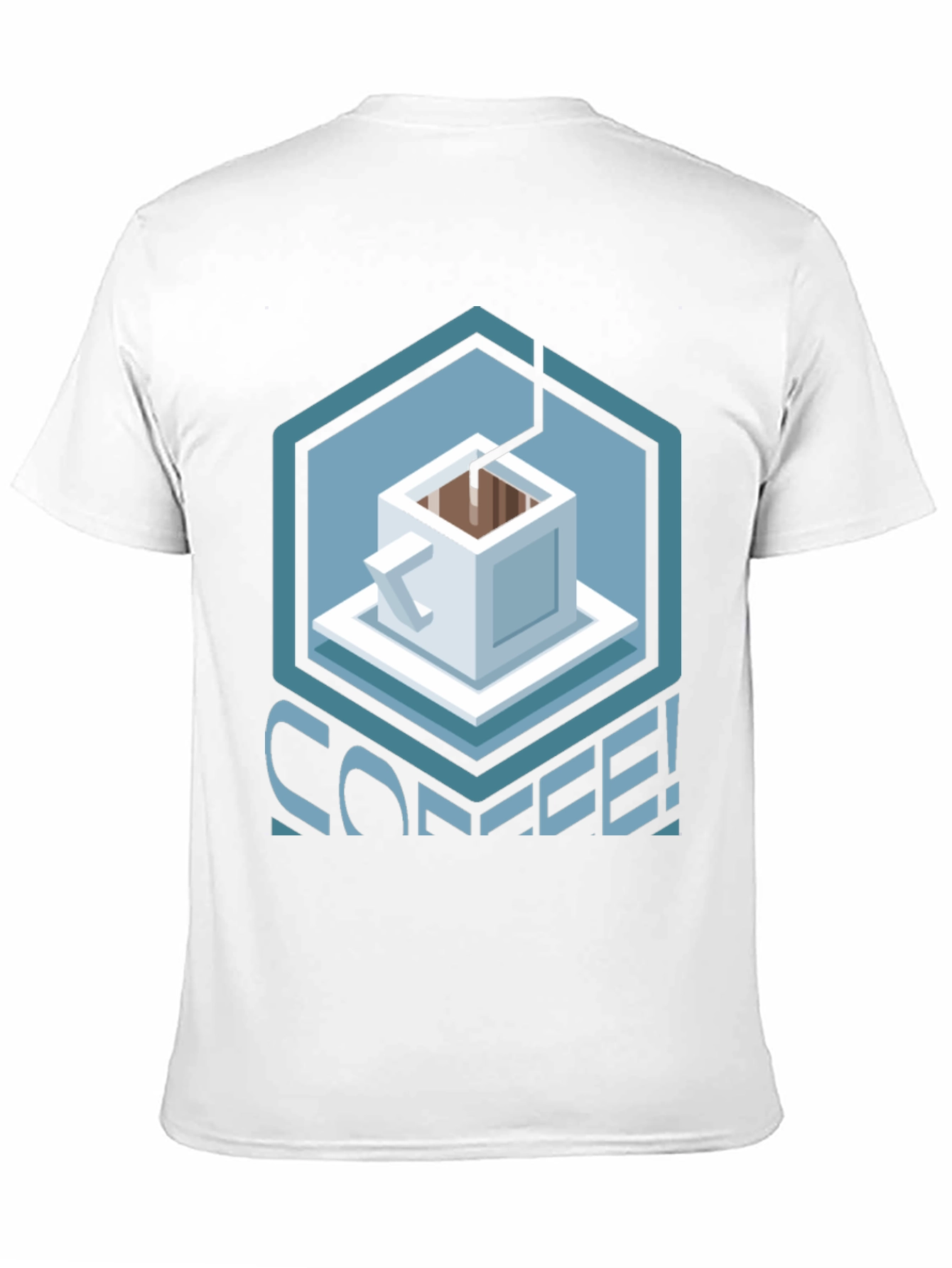 Geometric Coffee T-Shirt - Unique Graphic Tee