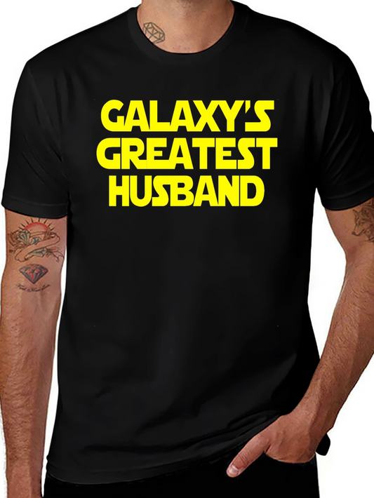 Galaxys Greatest Husband Black T-Shirt