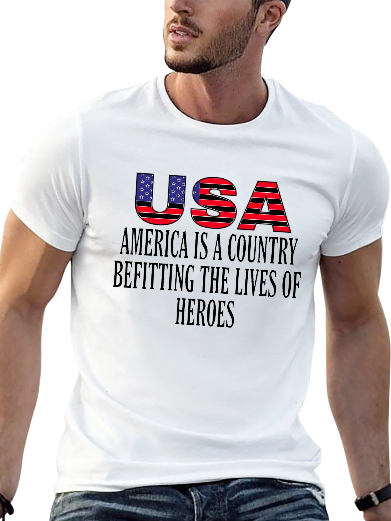 USA Patriotic T-Shirt - Heroes Edition