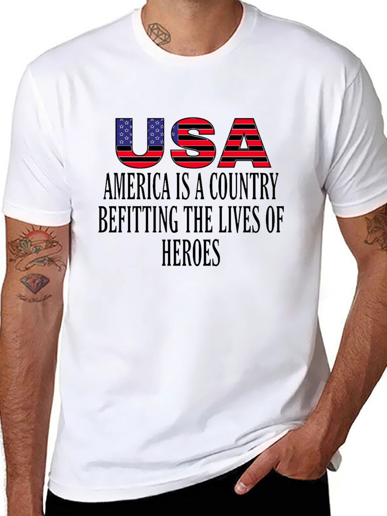 USA Patriotic T-Shirt - Heroes Edition
