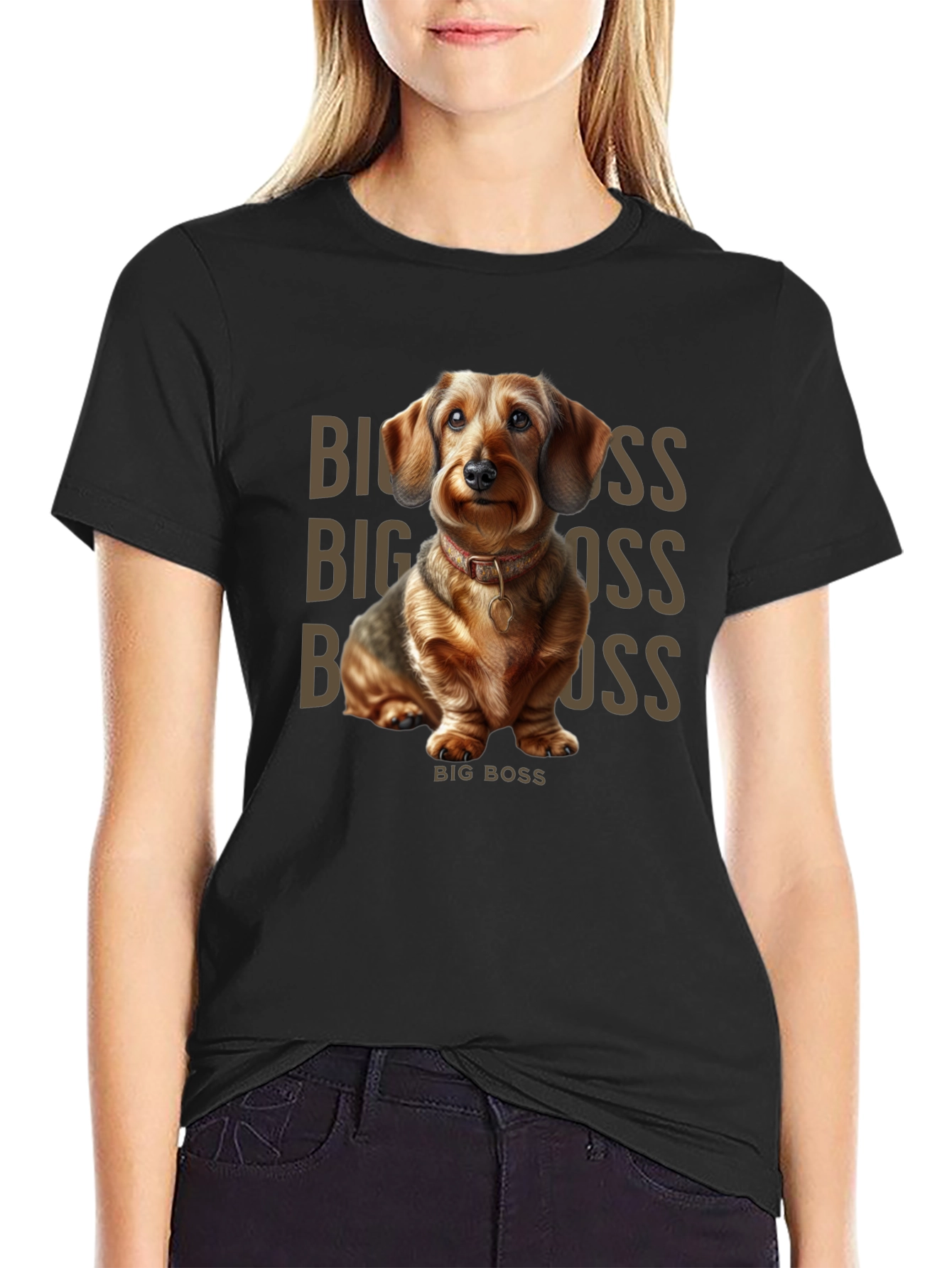 Big Boss Dachshund Graphic Tee