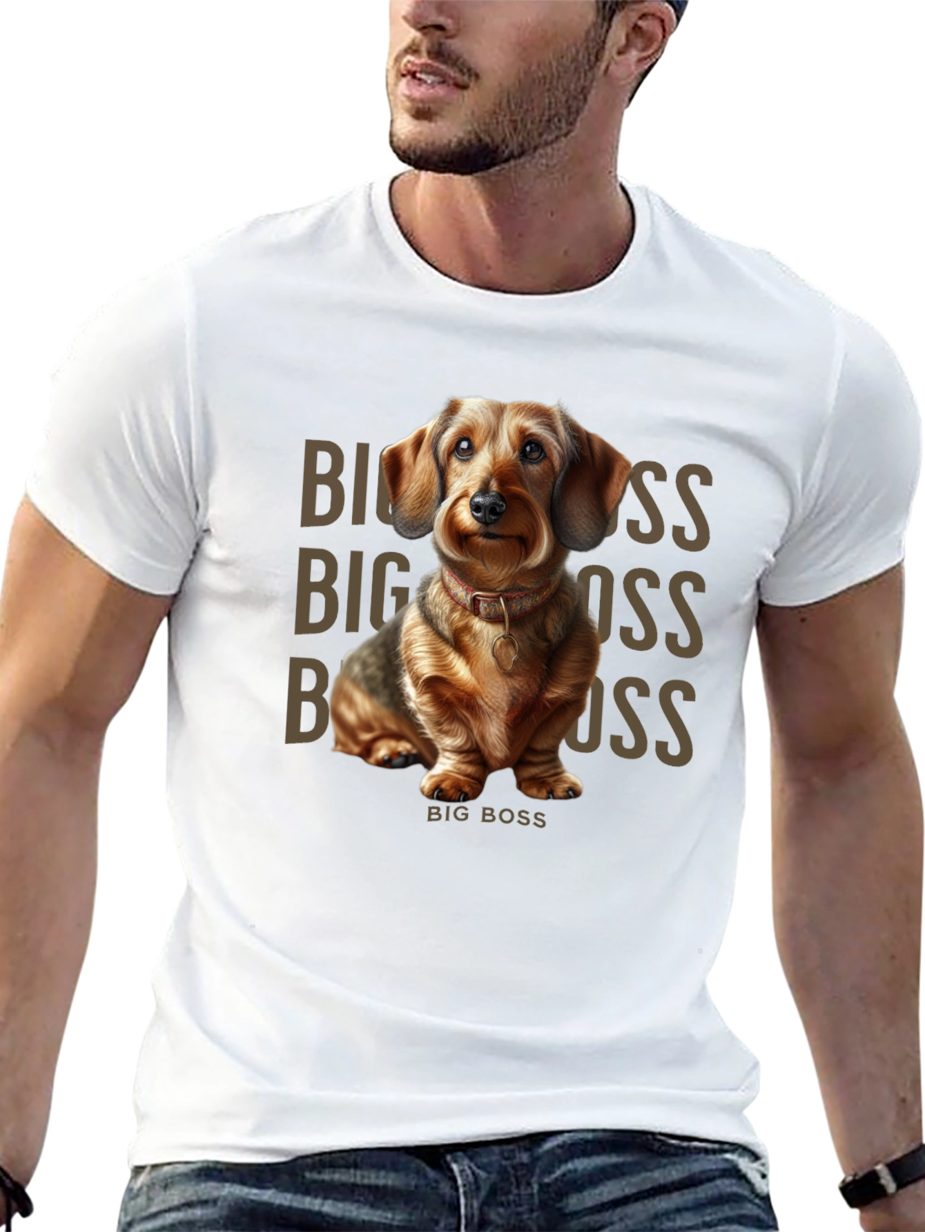 Big Boss Dachshund Graphic Tee
