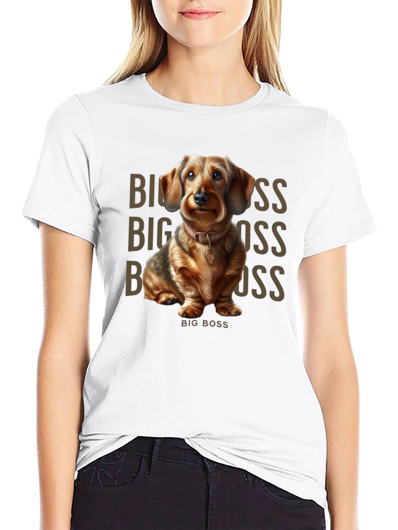 Big Boss Dachshund Graphic Tee