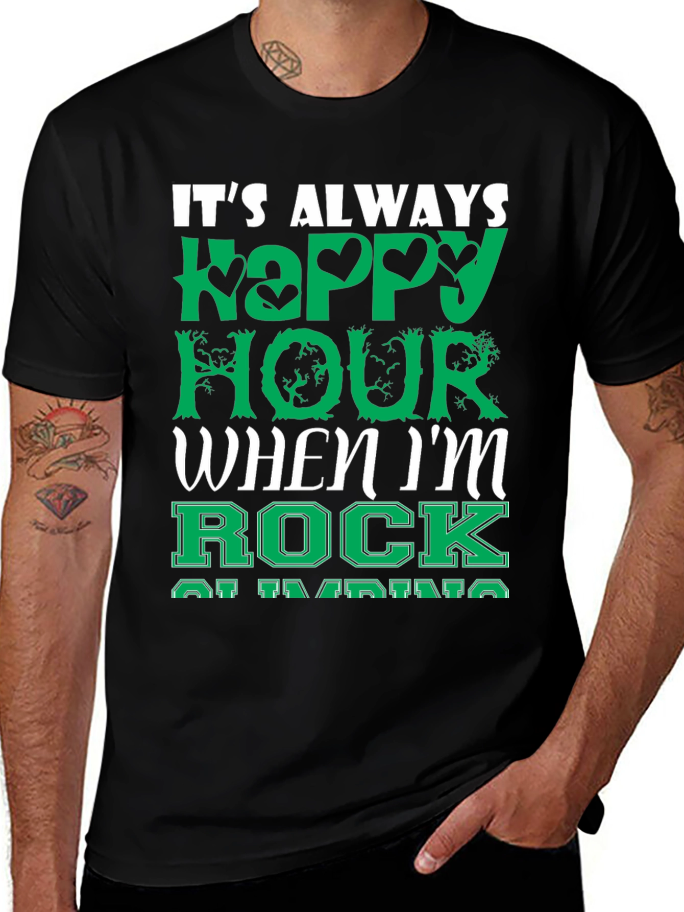 Its Always Happy Hour Rock Climbing T-Shirt