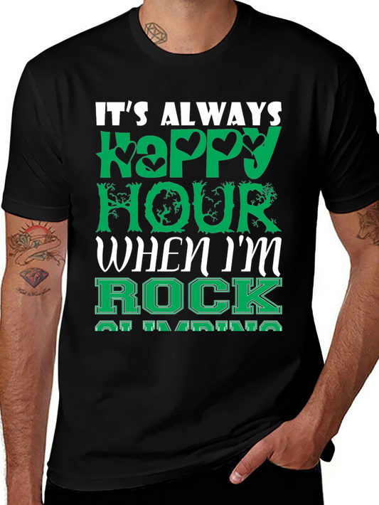 Its Always Happy Hour Rock Climbing T-Shirt