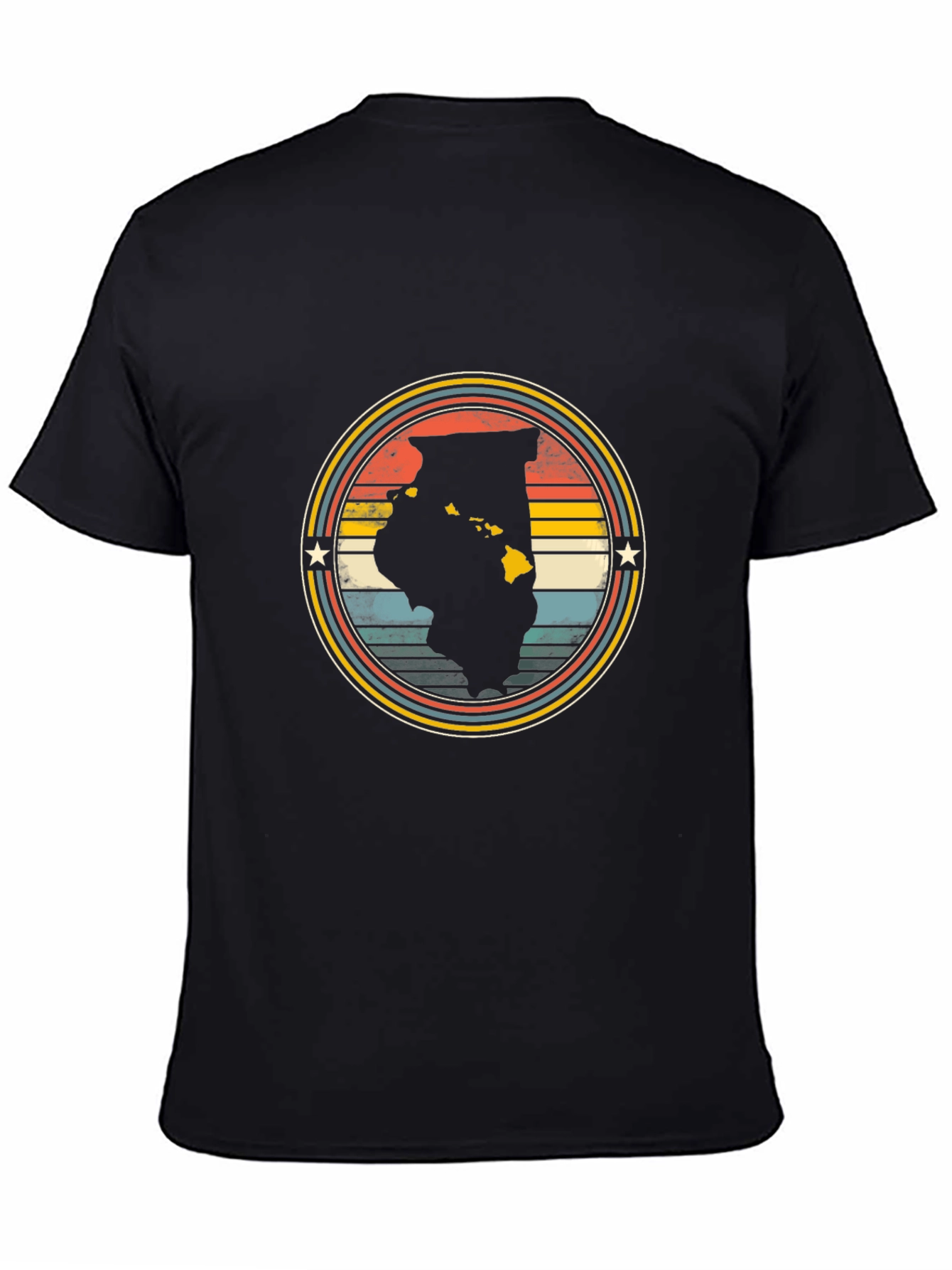 Retro State Pride T-Shirt - Black