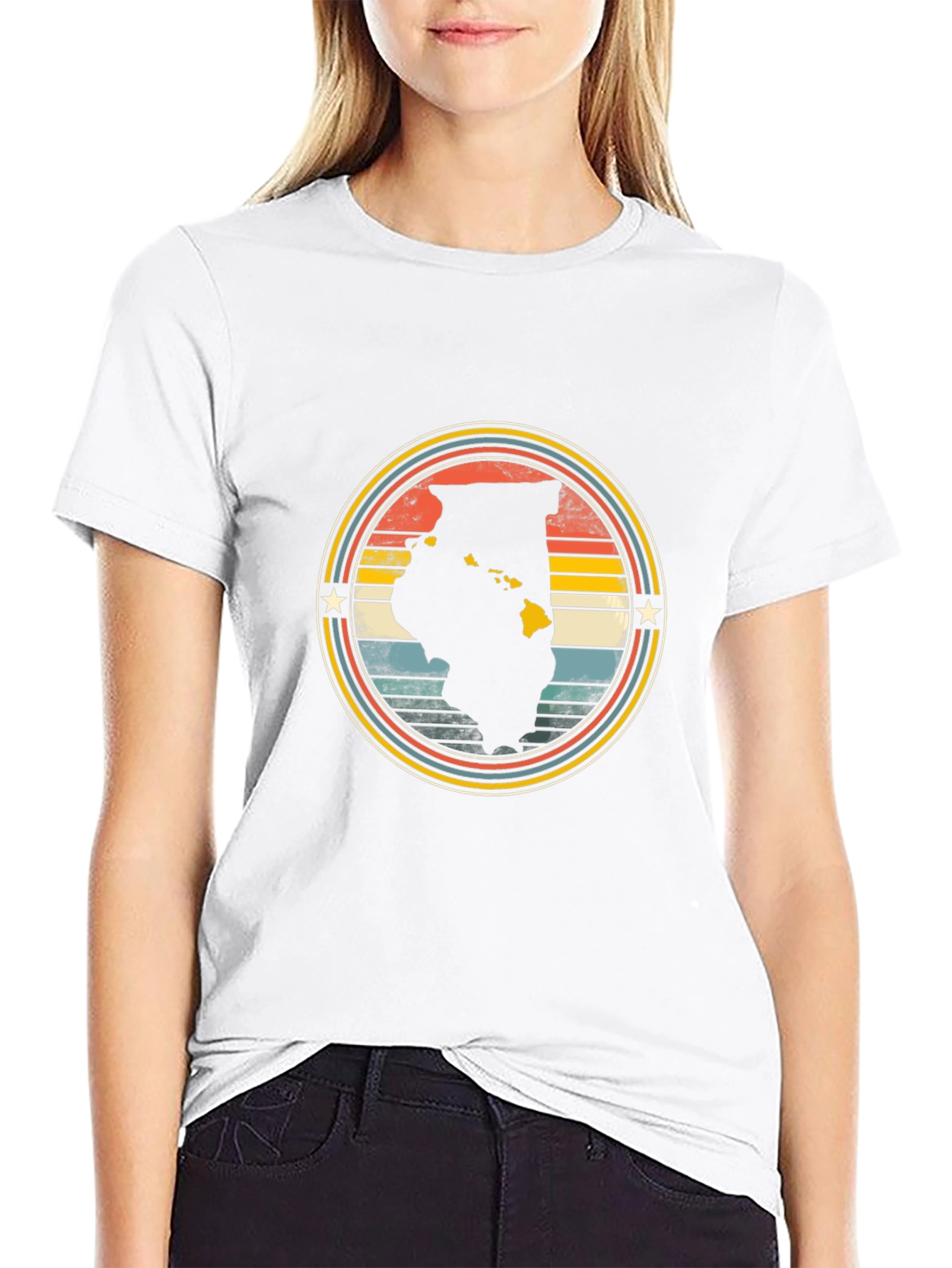 Retro State Pride T-Shirt - Black
