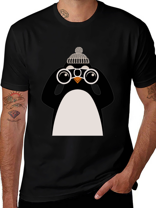 Penguin with Binoculars Graphic Tee