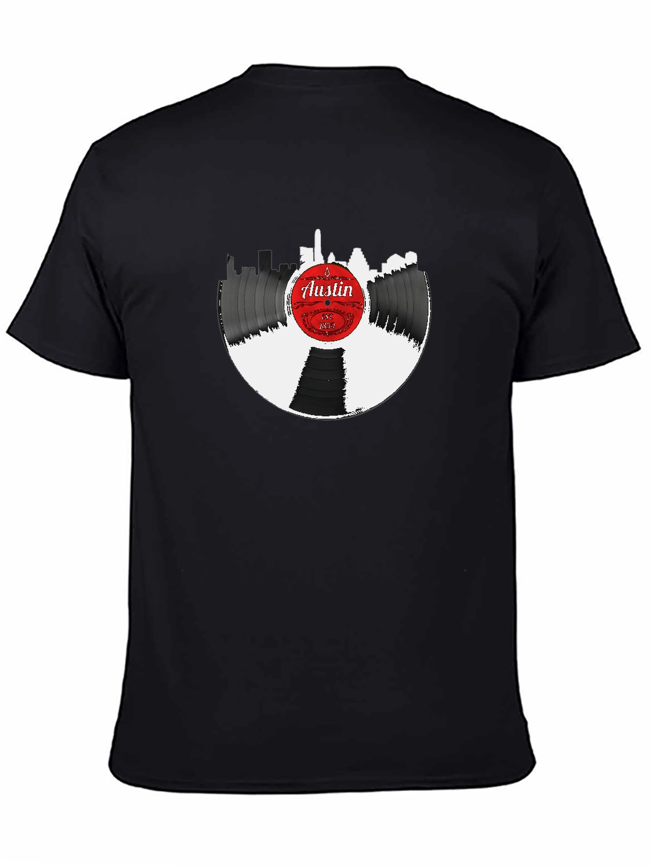 Austin Vinyl Record Skyline Graphic Tee