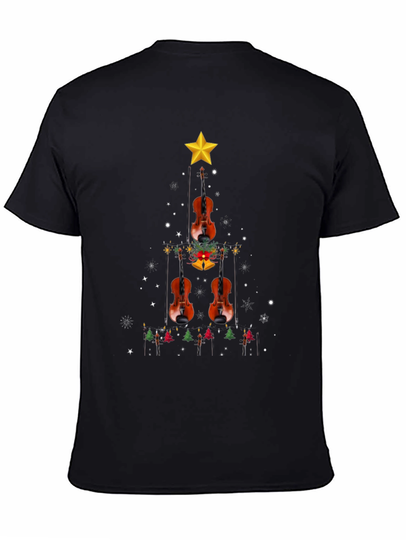 Violin Christmas Tree T-Shirt