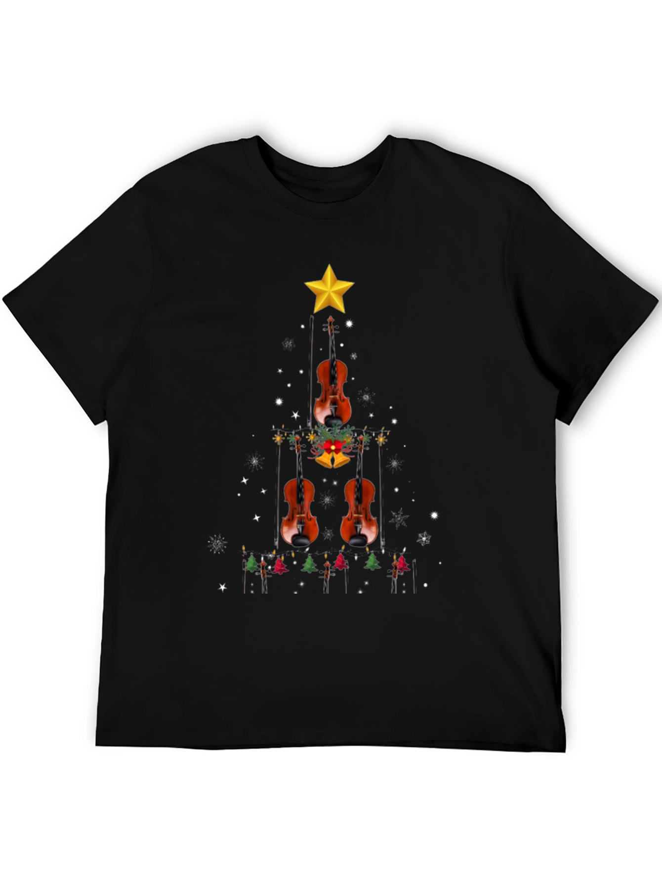Violin Christmas Tree T-Shirt