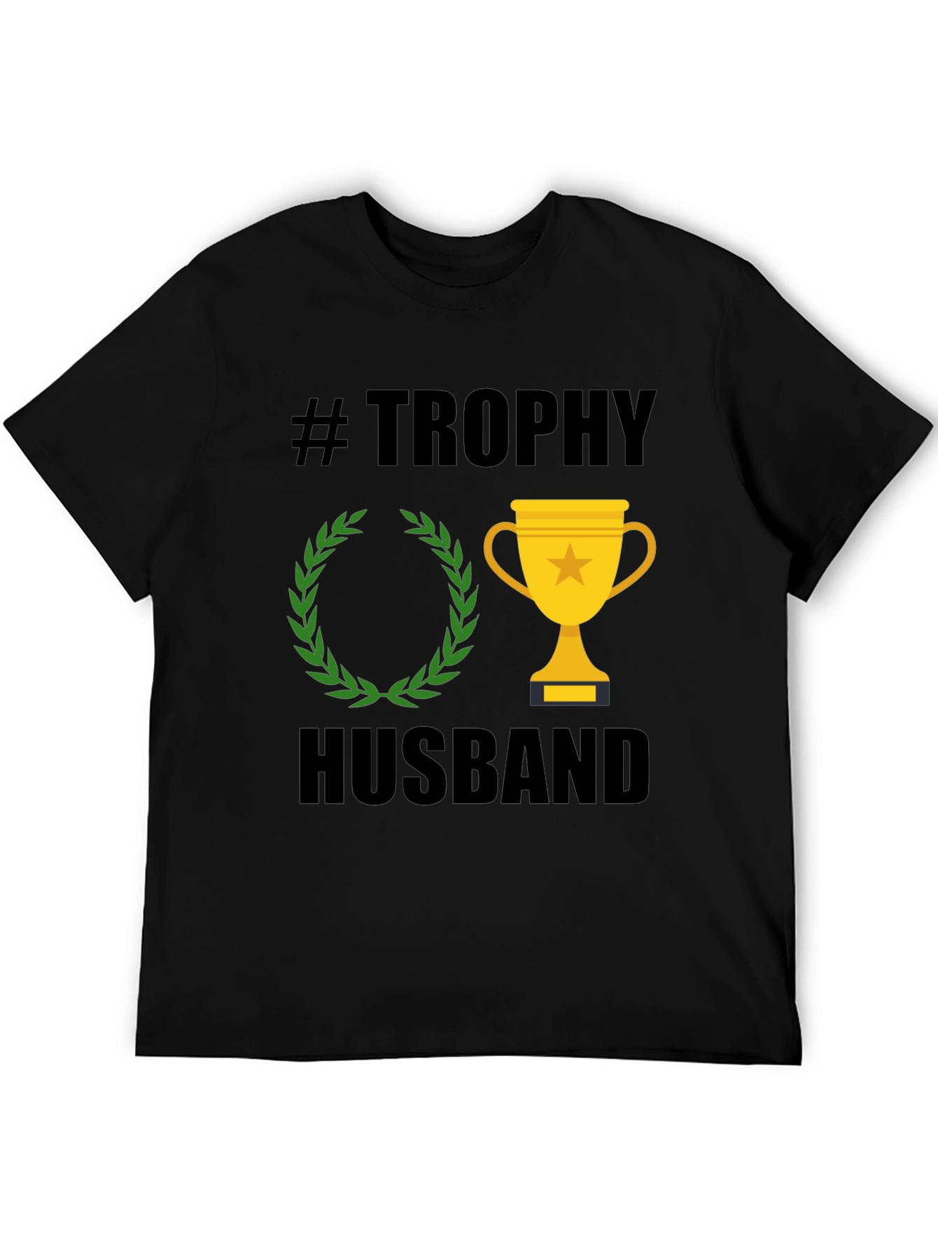 Trophy Husband Graphic Tee - Black Cotton T-Shirt