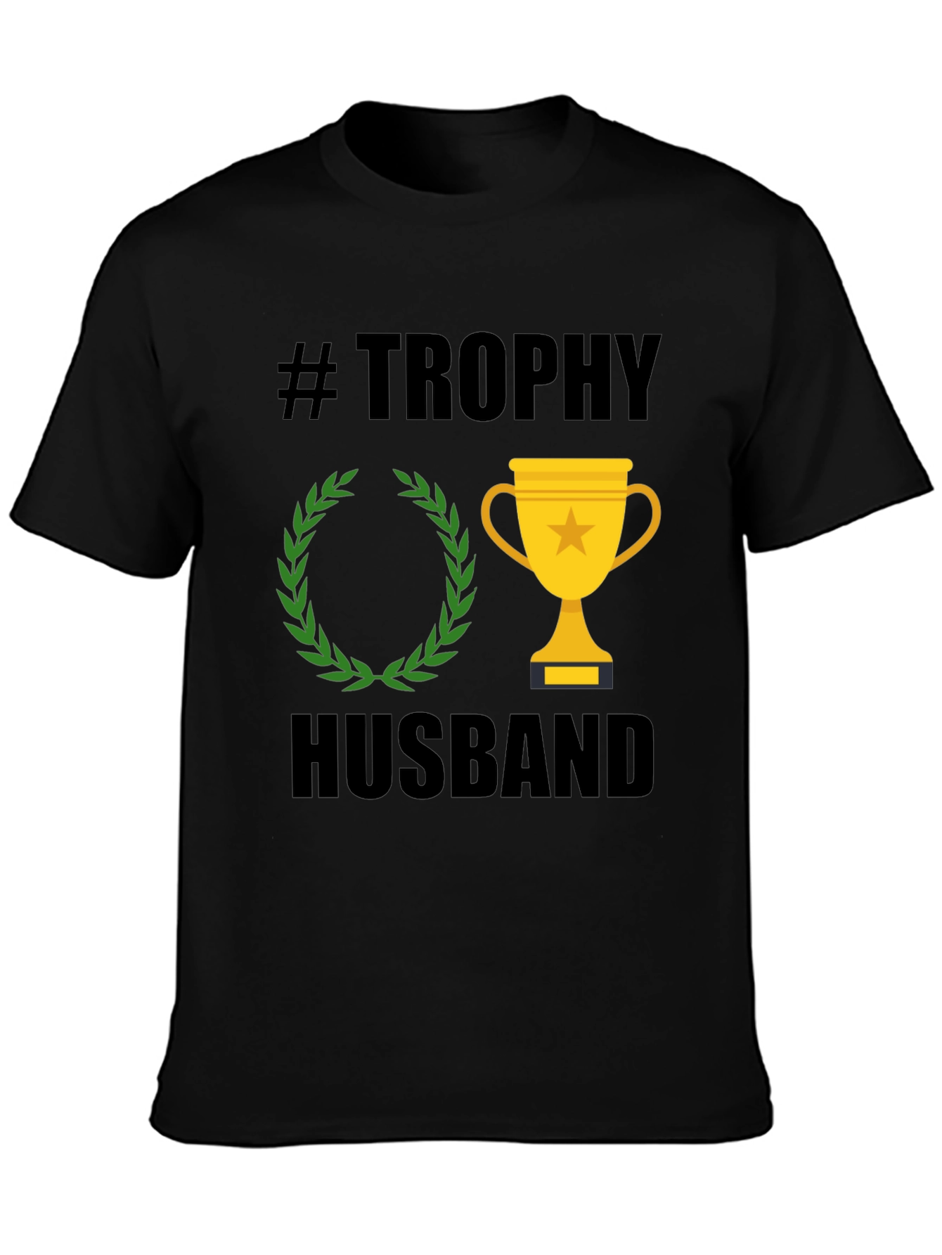 Trophy Husband Graphic Tee - Black Cotton T-Shirt