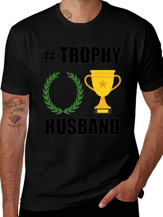 Trophy Husband Graphic Tee - Black Cotton T-Shirt