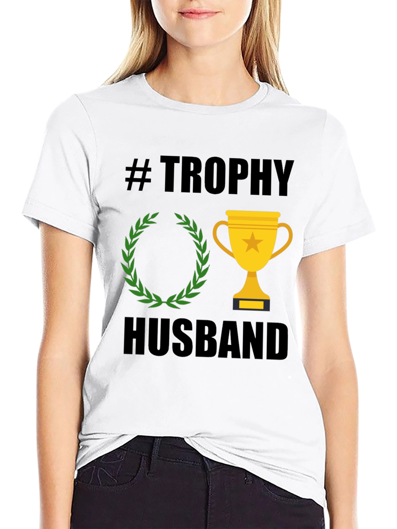 Trophy Husband Graphic Tee - Black Cotton T-Shirt