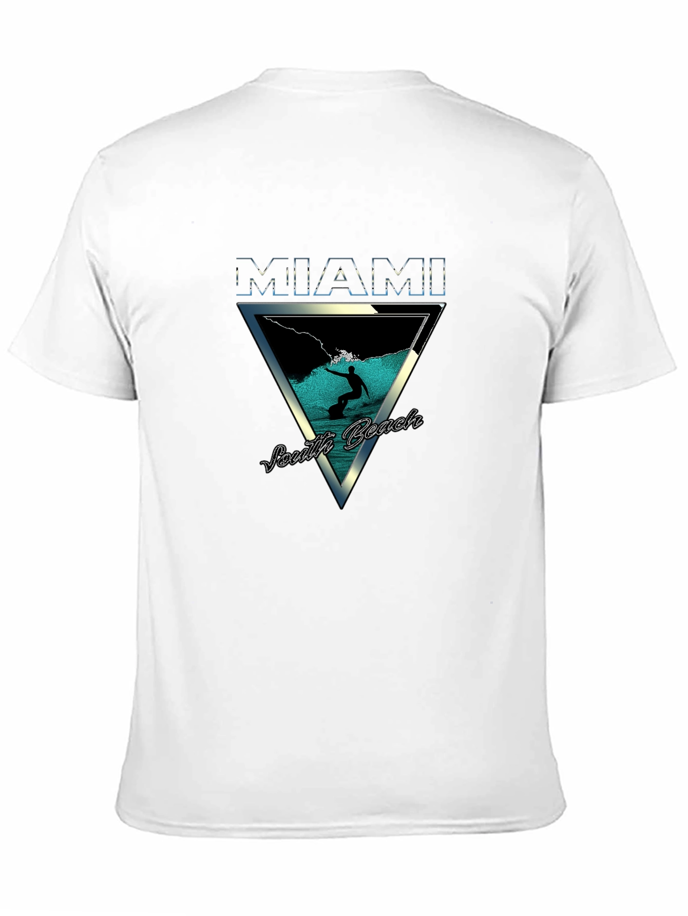 Miami South Beach Graphic Tee - Surfer Design