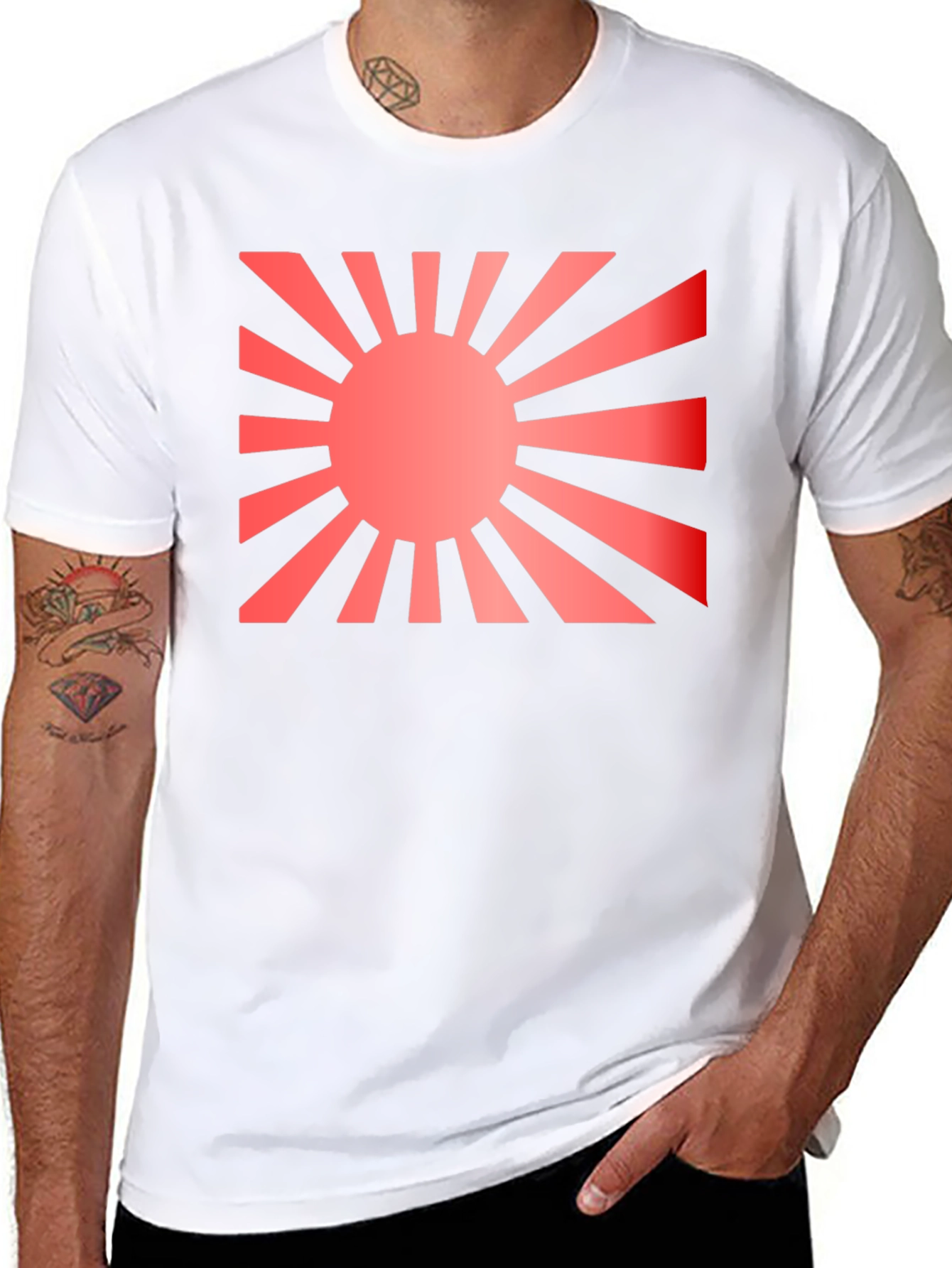 Rising Sun Graphic Black T-Shirt
