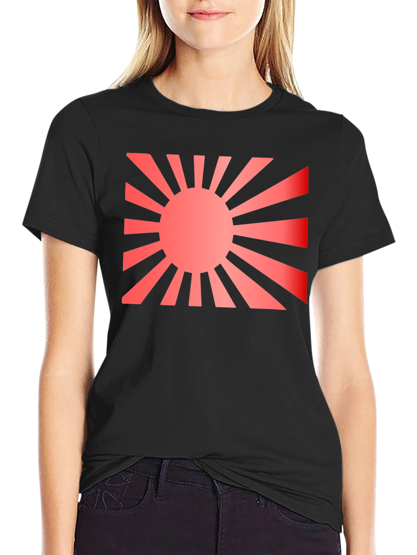 Rising Sun Graphic Black T-Shirt