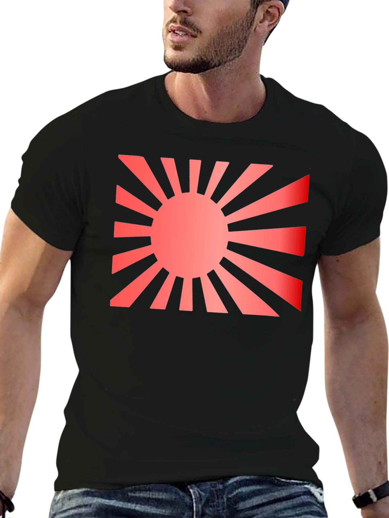 Rising Sun Graphic Black T-Shirt