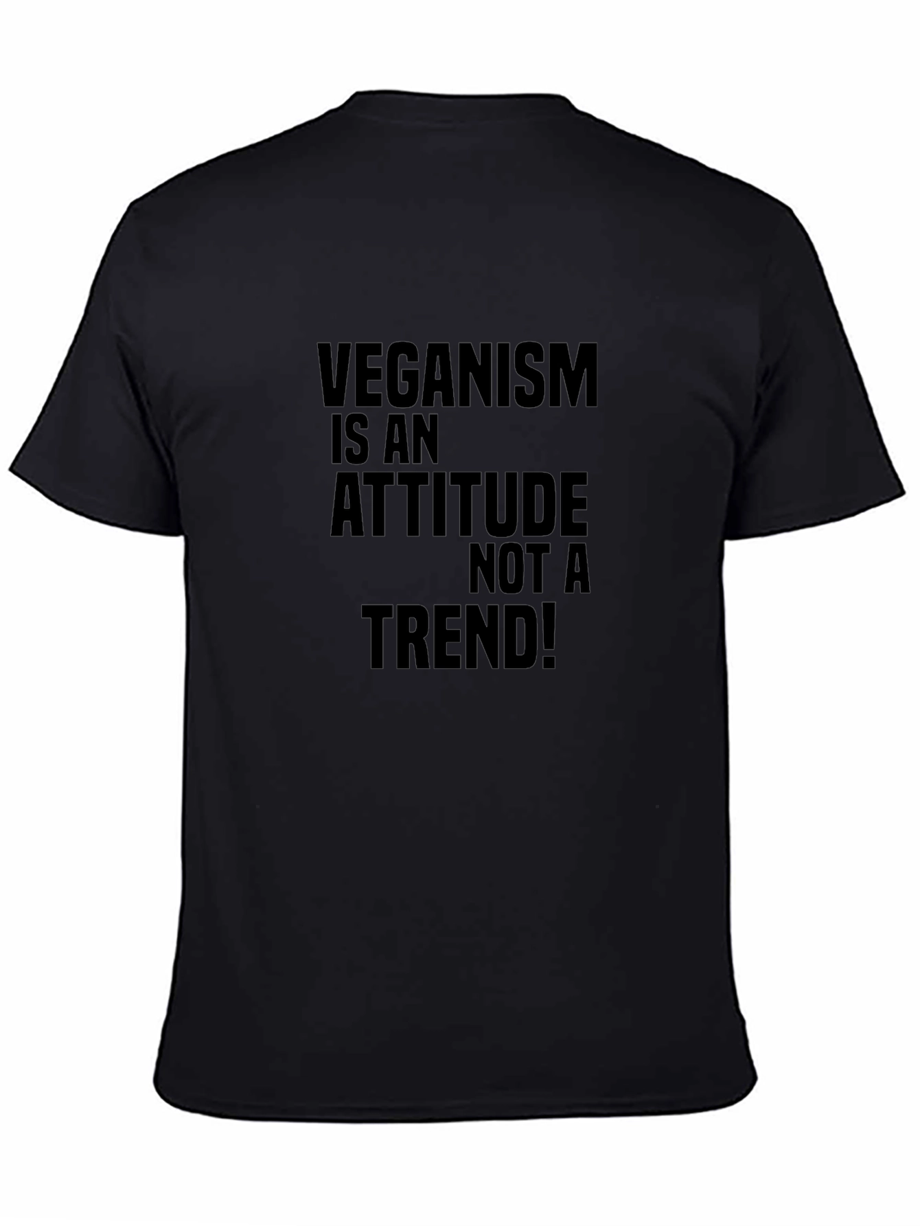 Veganism Attitude Black Graphic Tee