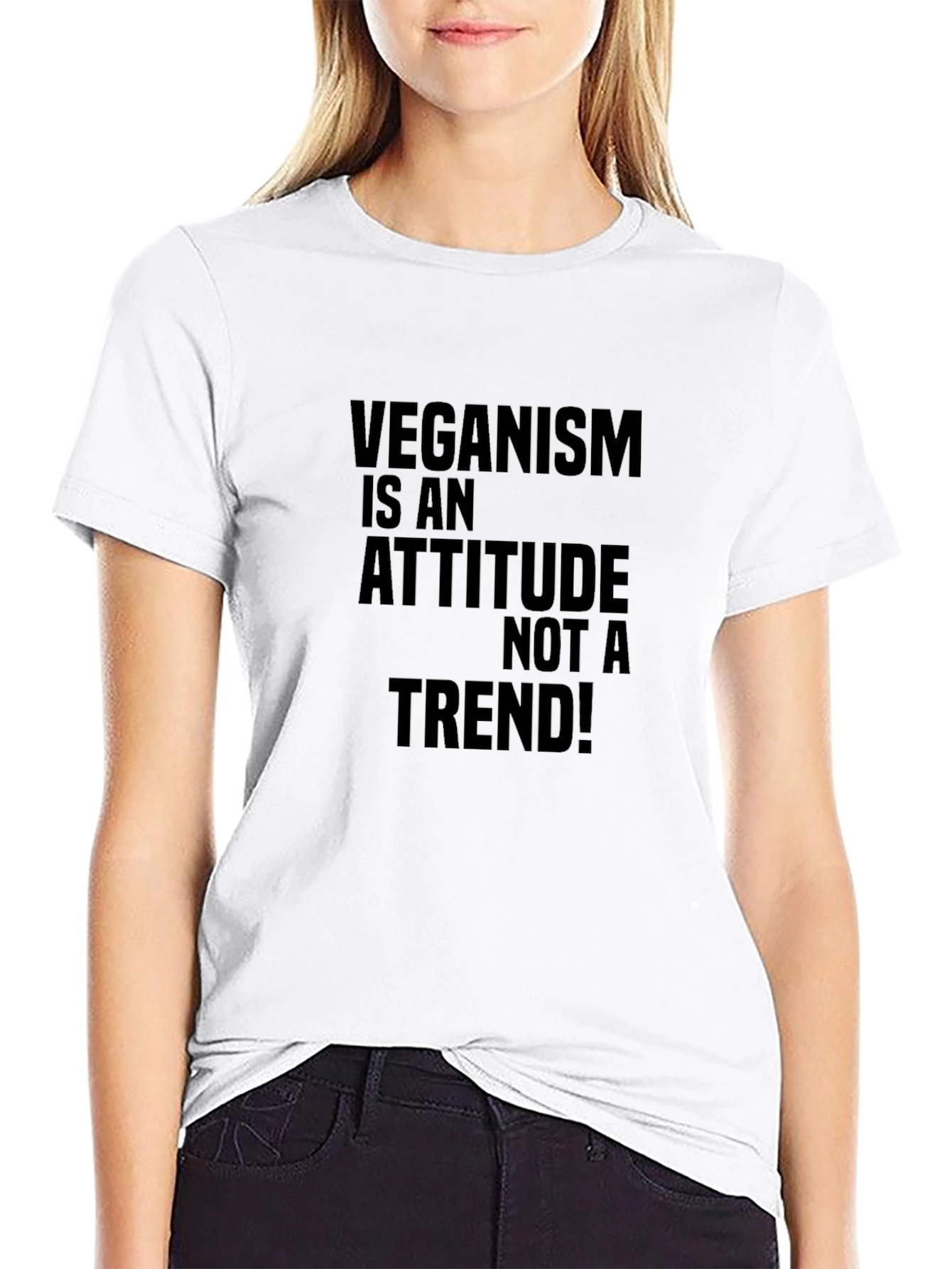 Veganism Attitude Black Graphic Tee