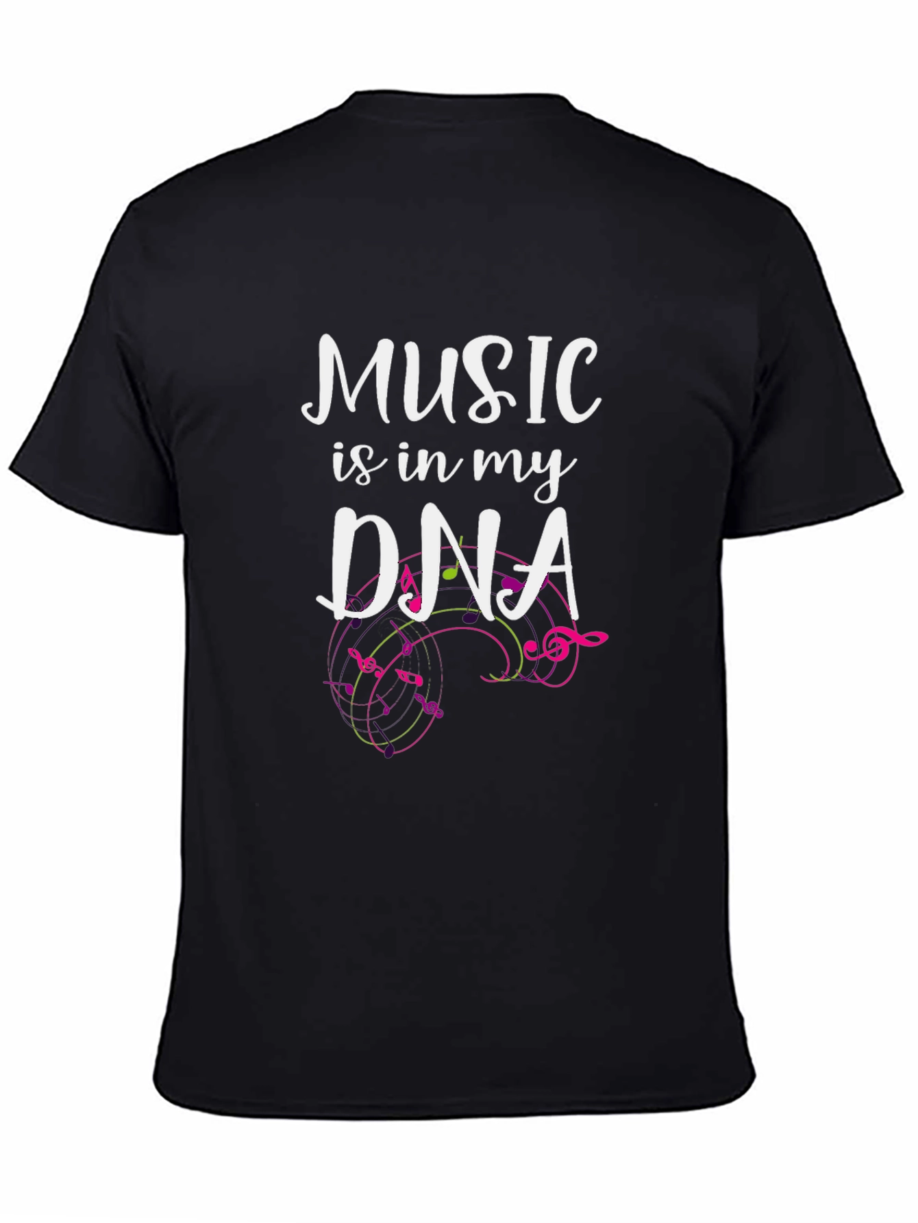 Music is in My DNA Black T-Shirt