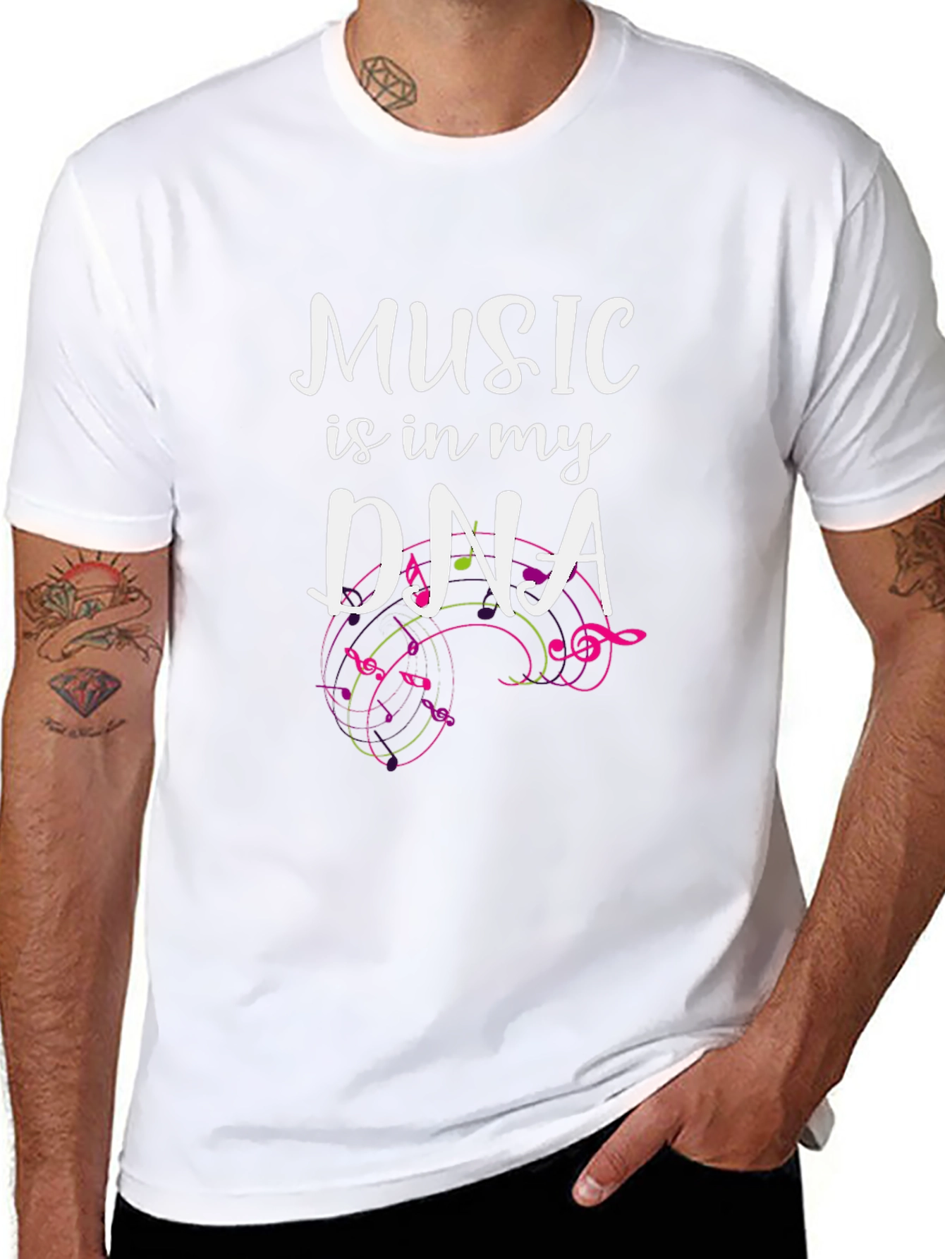 Music is in My DNA Black T-Shirt
