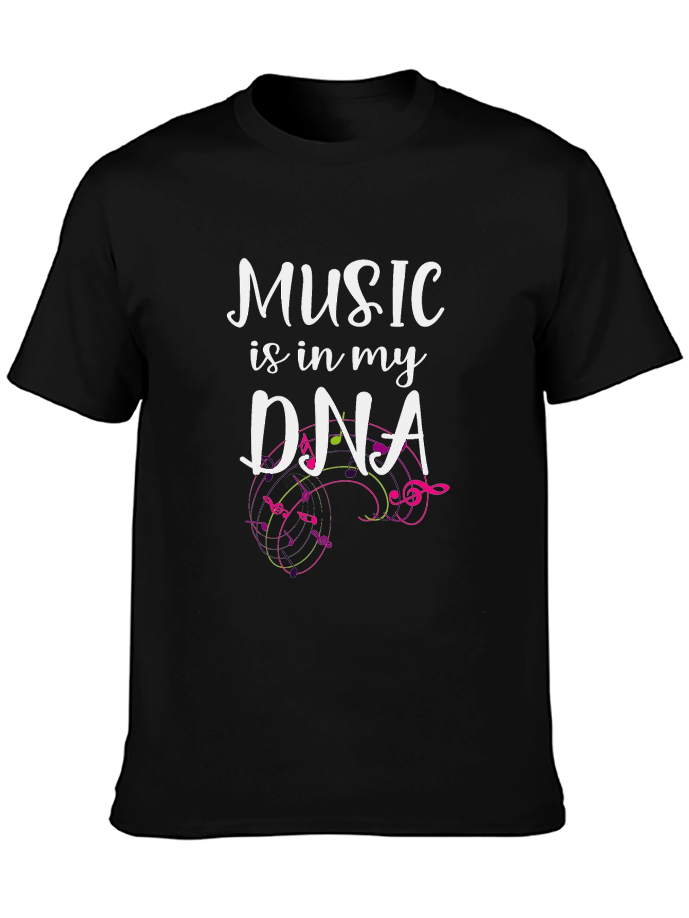 Music is in My DNA Black T-Shirt
