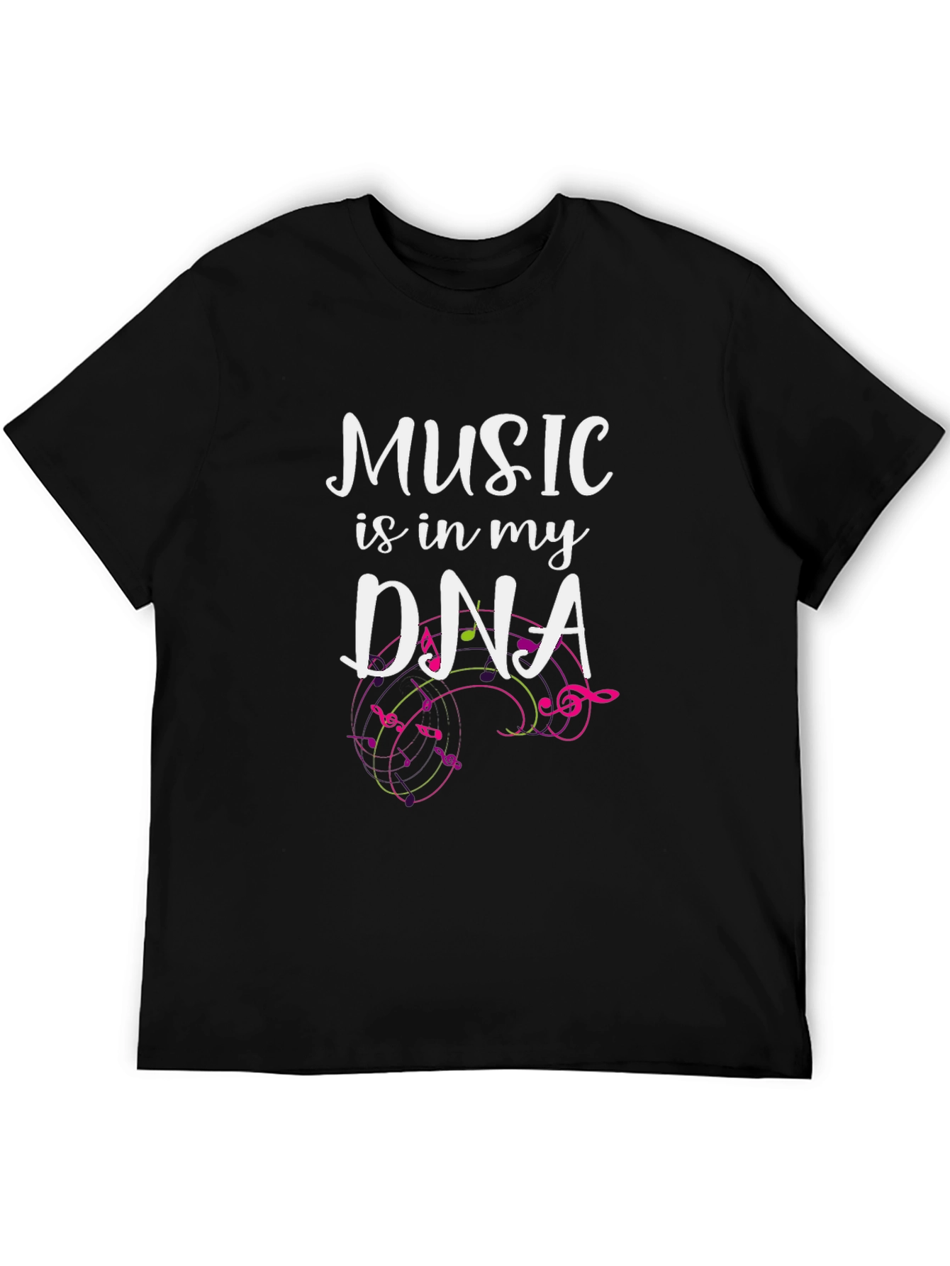 Music is in My DNA Black T-Shirt