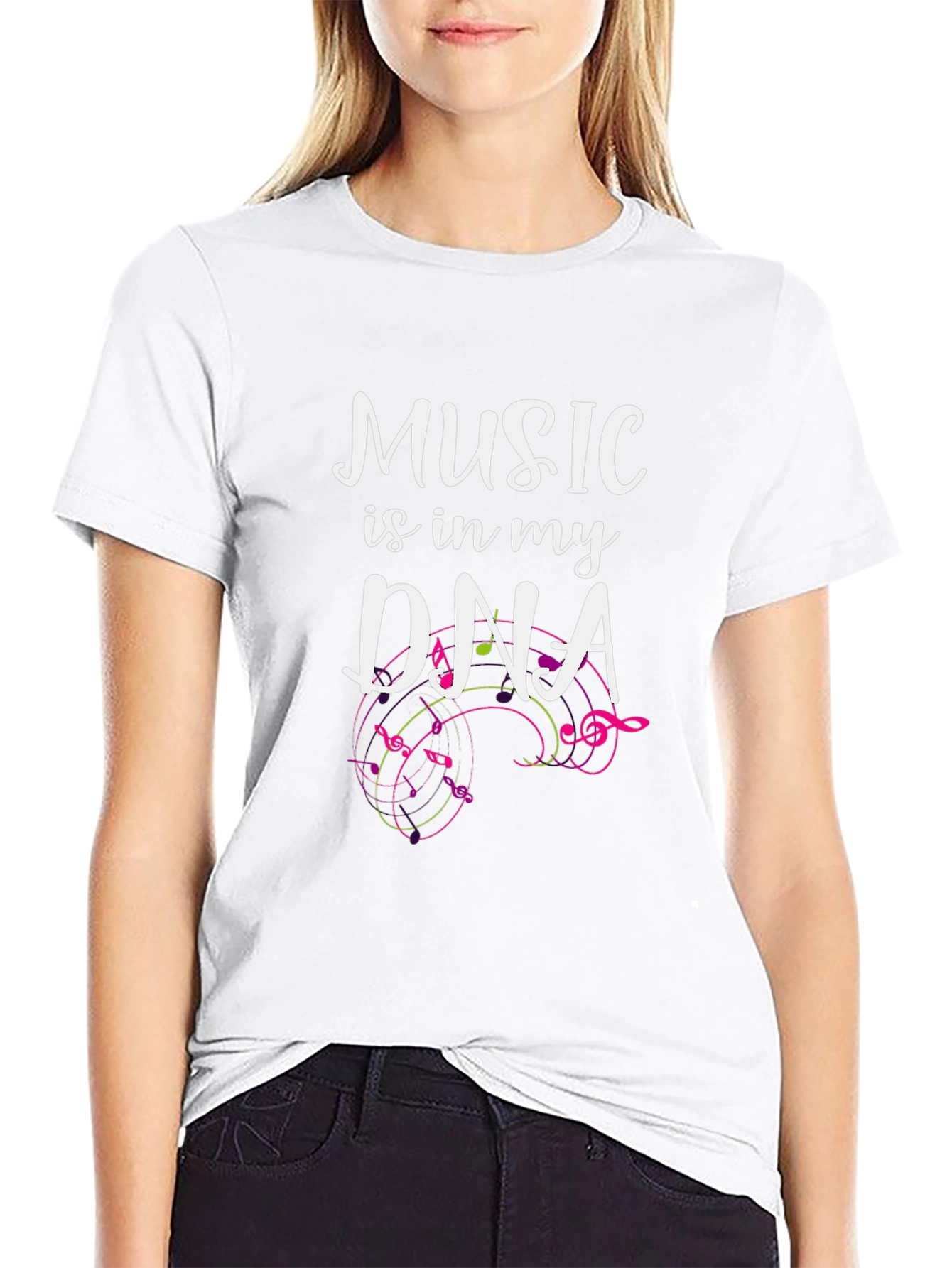 Music is in My DNA Black T-Shirt