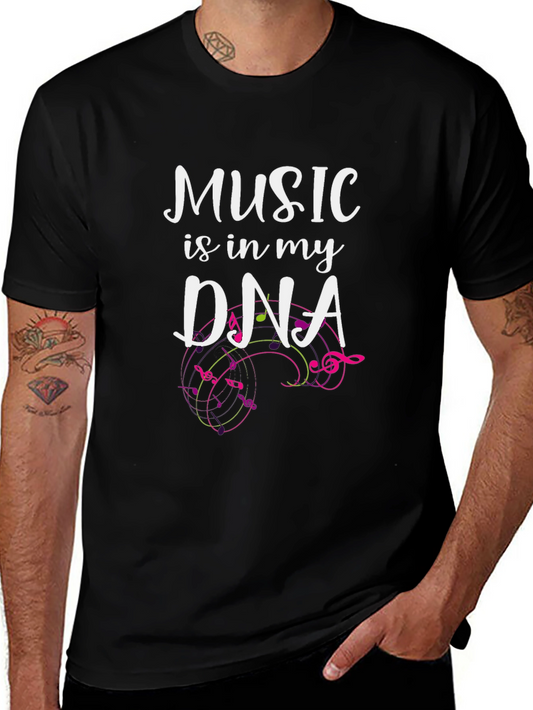 Music is in My DNA Black T-Shirt