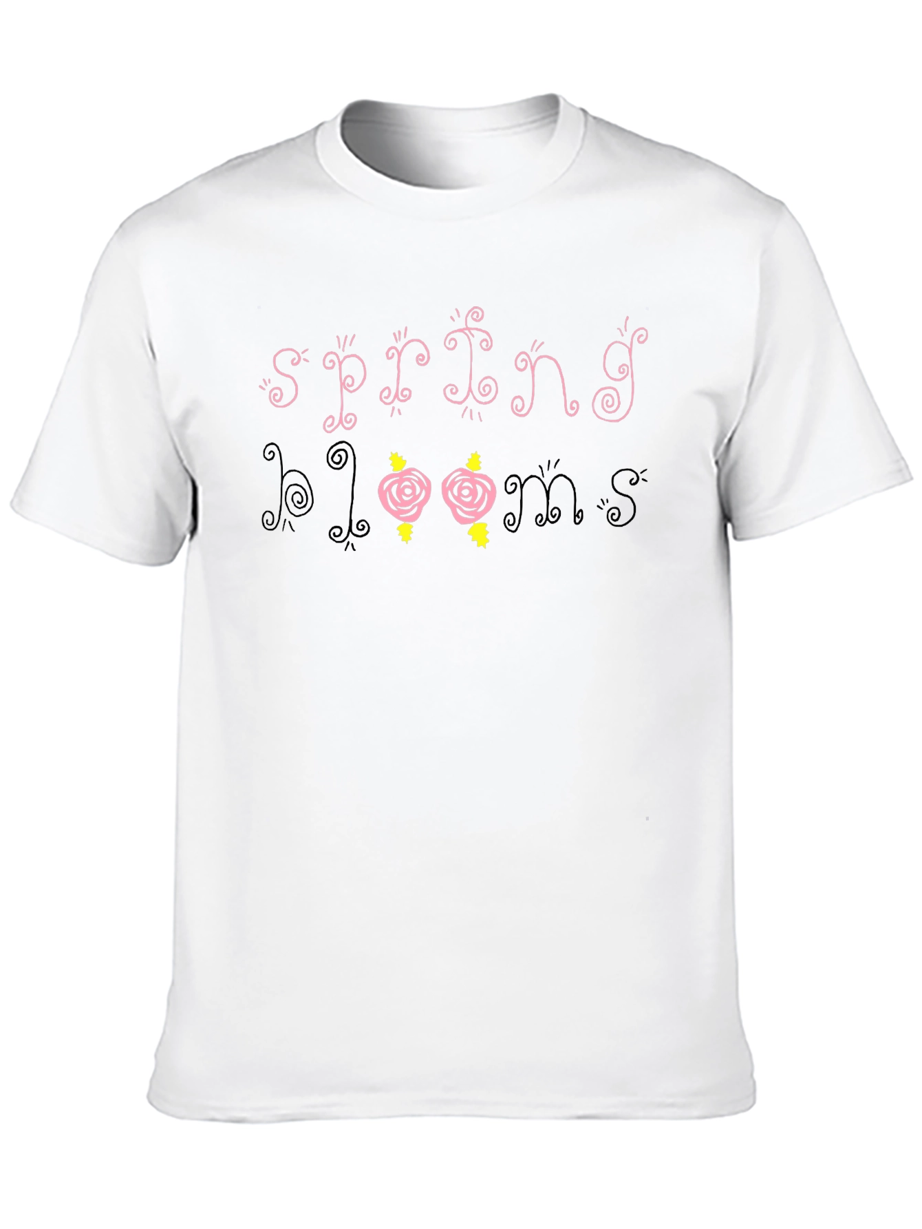 Spring Blooms Graphic Tee - Trendy Floral Design