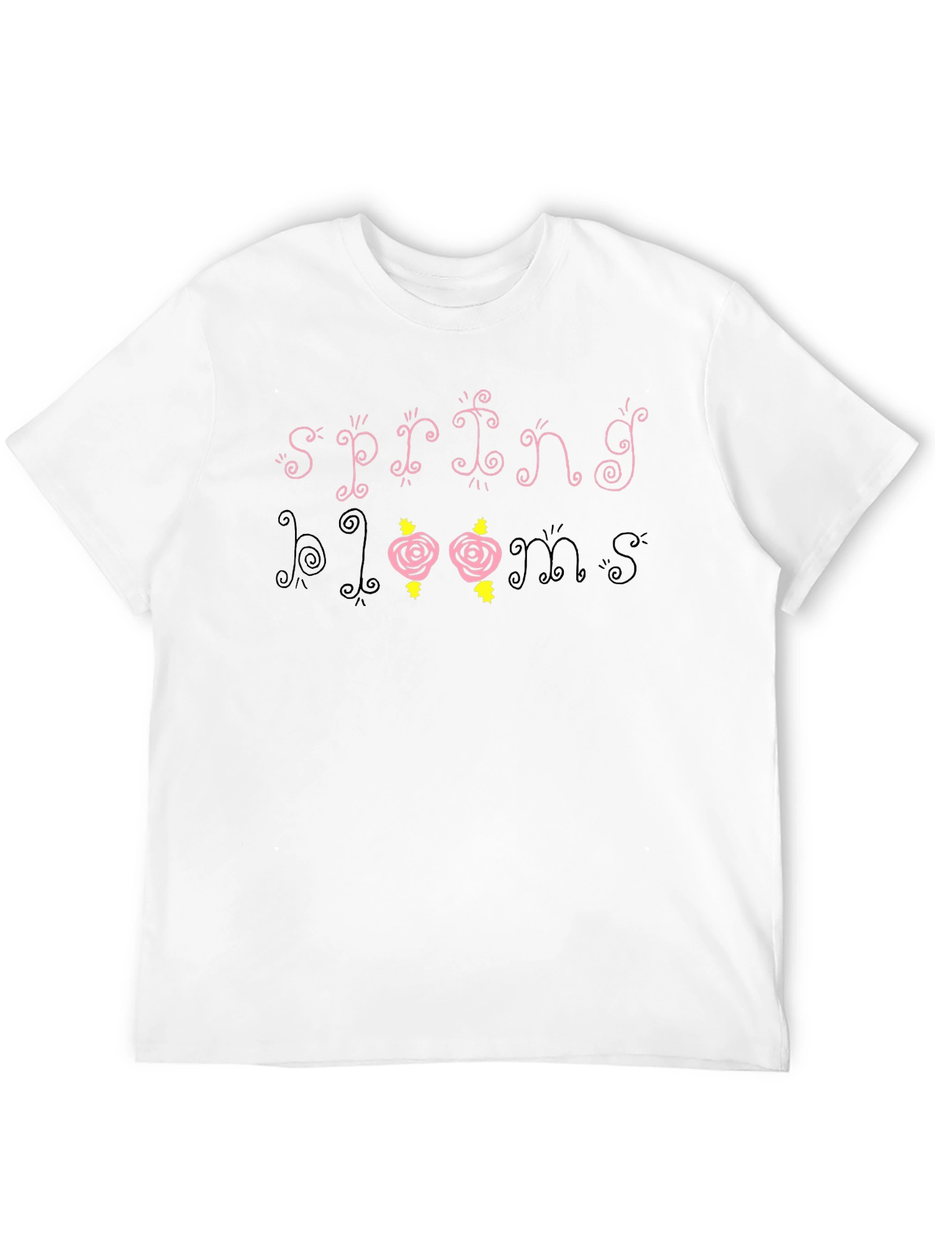 Spring Blooms Graphic Tee - Trendy Floral Design