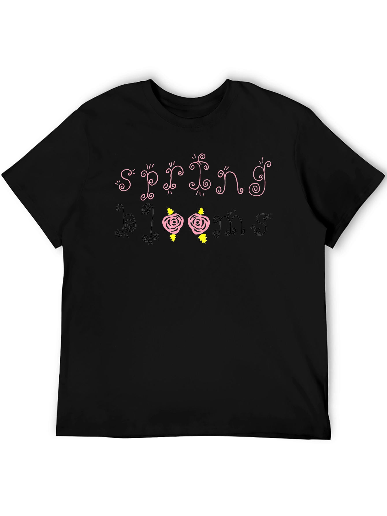 Spring Blooms Graphic Tee - Trendy Floral Design