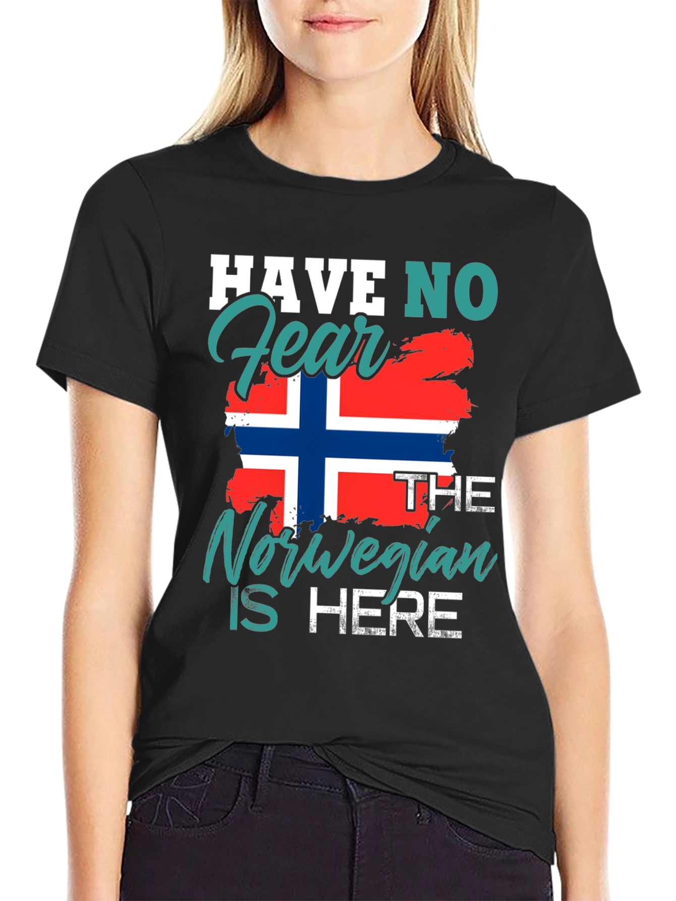 Have No Fear Norwegian Is Here Black T-Shirt