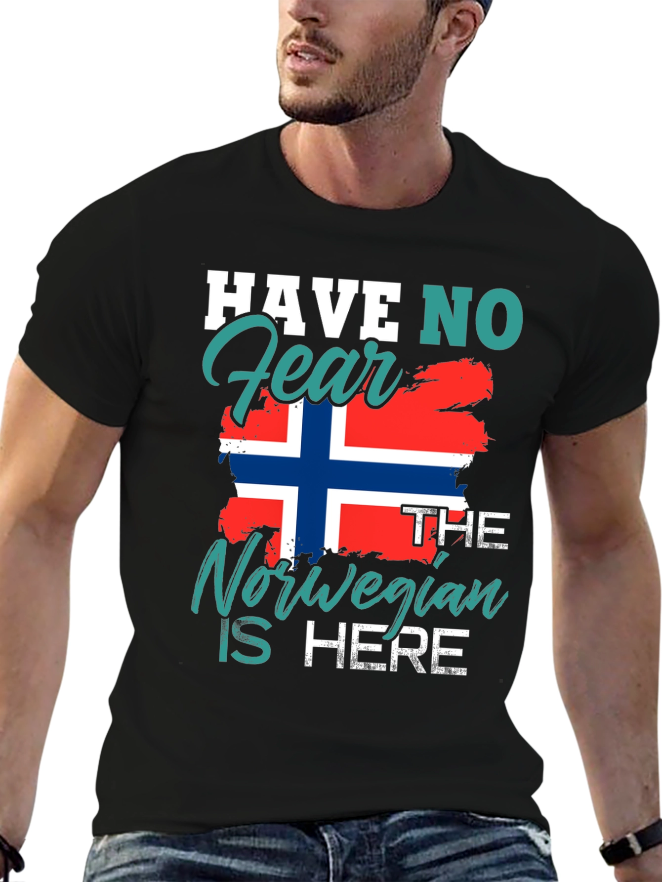 Have No Fear Norwegian Is Here Black T-Shirt