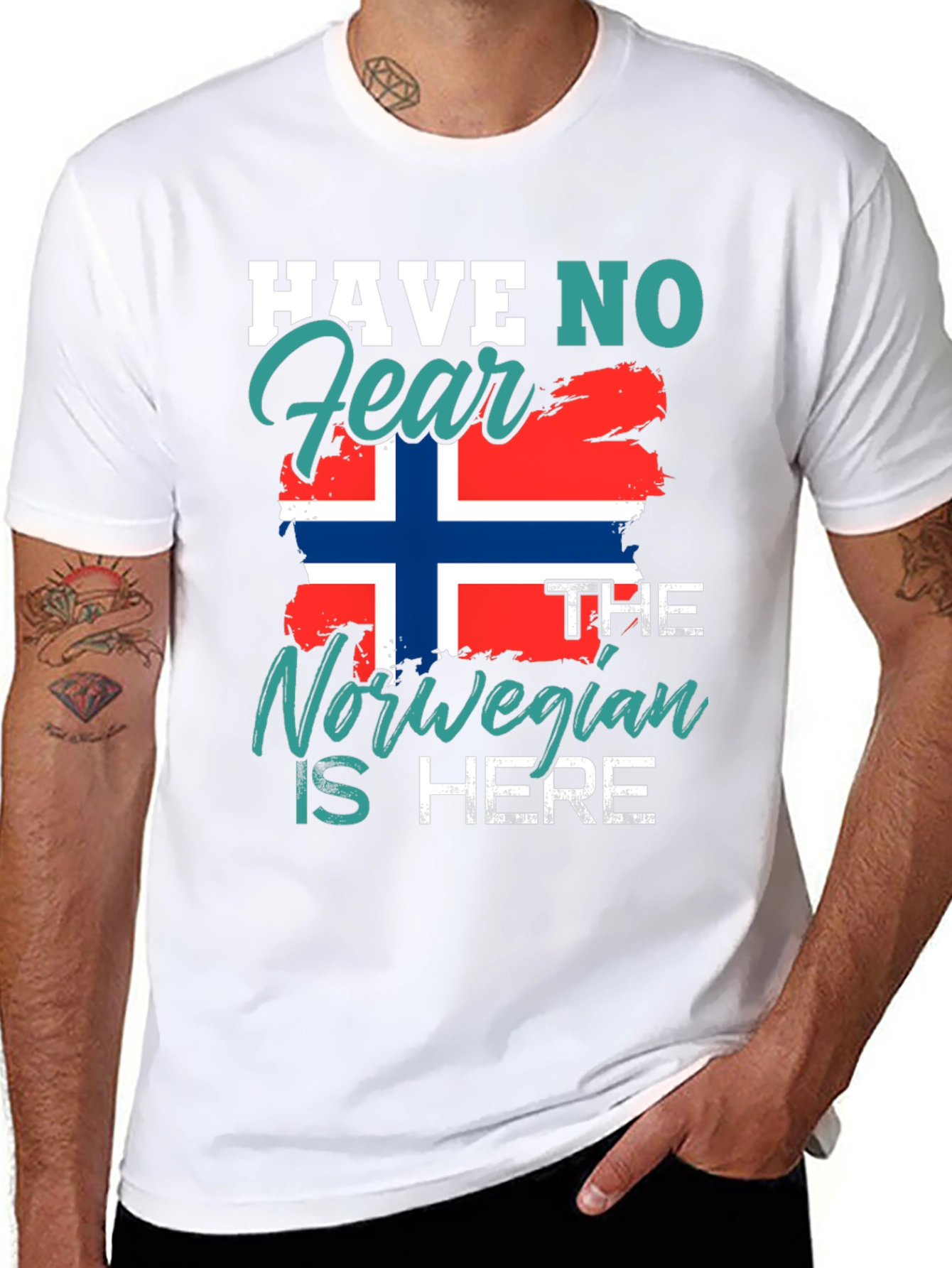 Have No Fear Norwegian Is Here Black T-Shirt