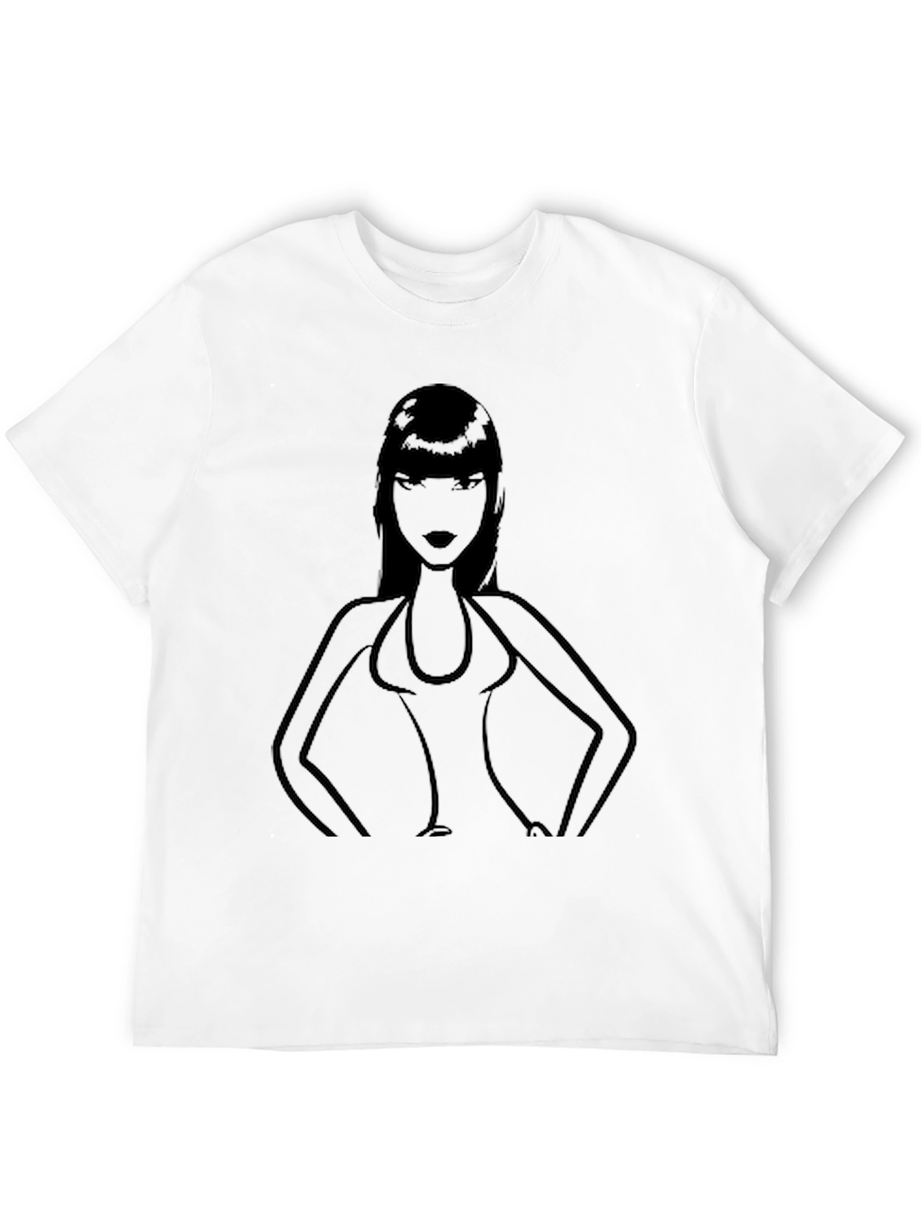 Silhouette Woman Graphic T-Shirt - Black