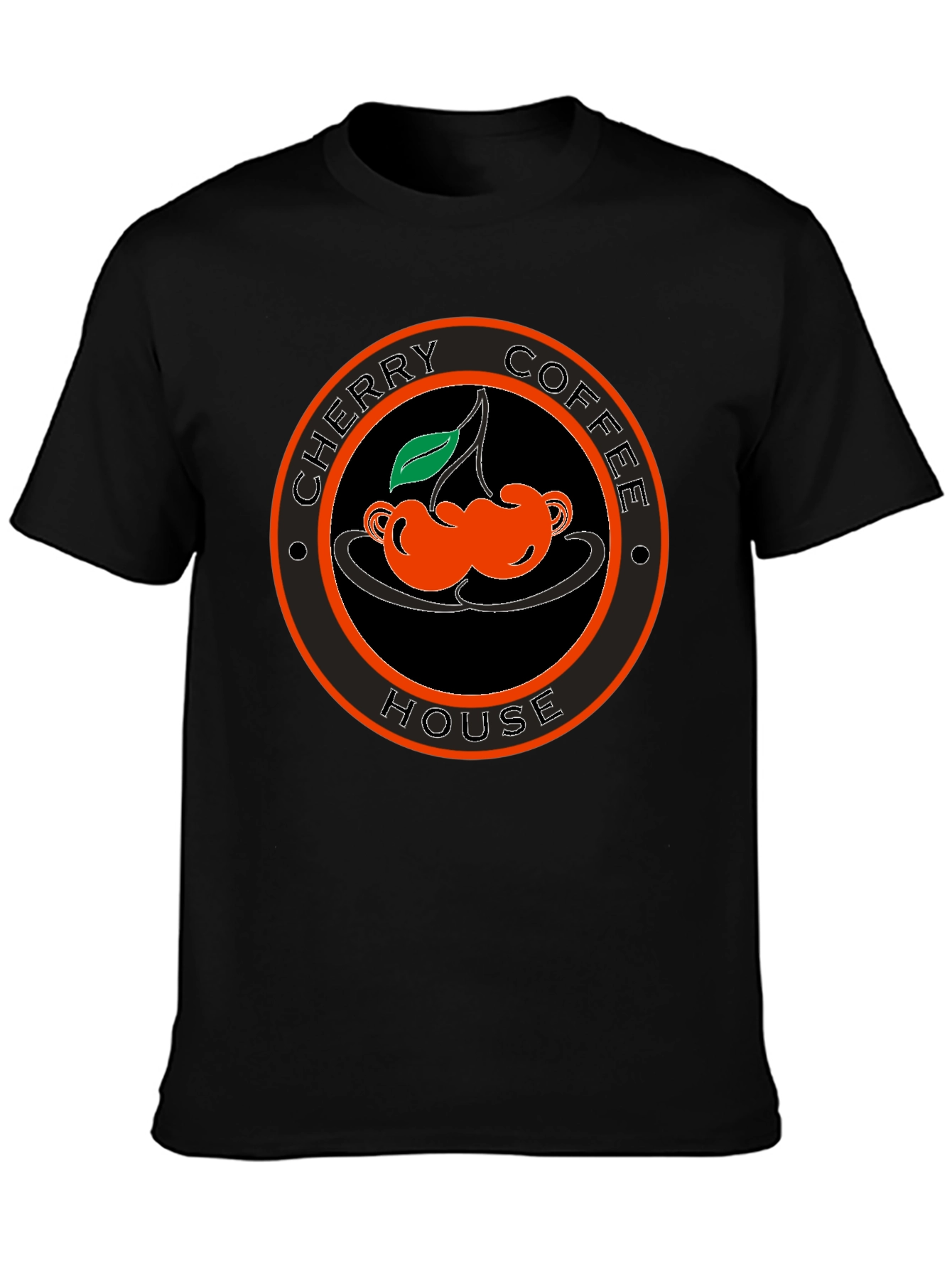 Cherry Coffee House Black T-Shirt