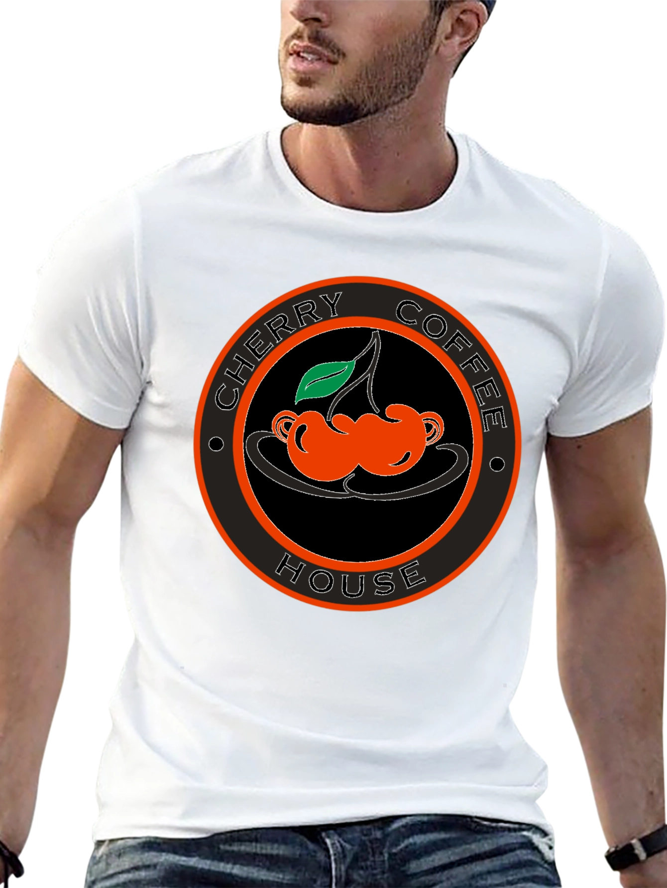 Cherry Coffee House Black T-Shirt