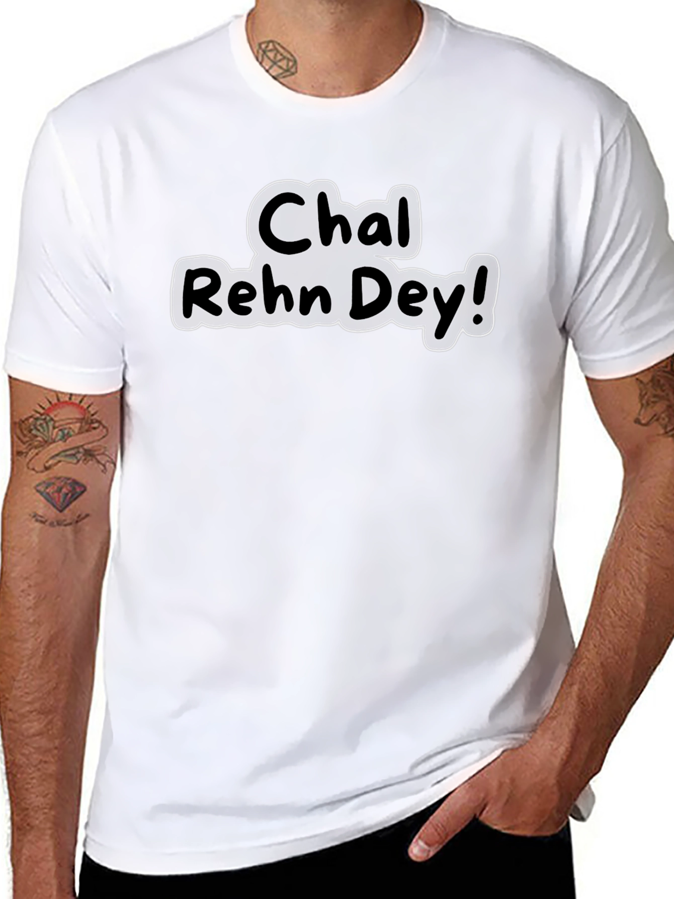 Chal Rehn Dey! Black Graphic Tee