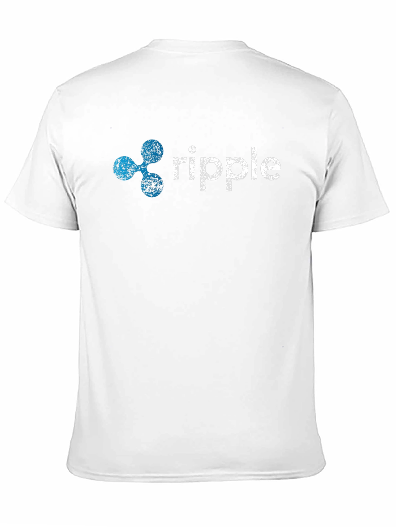 Ripple Crypto Black T-Shirt - Distressed Print