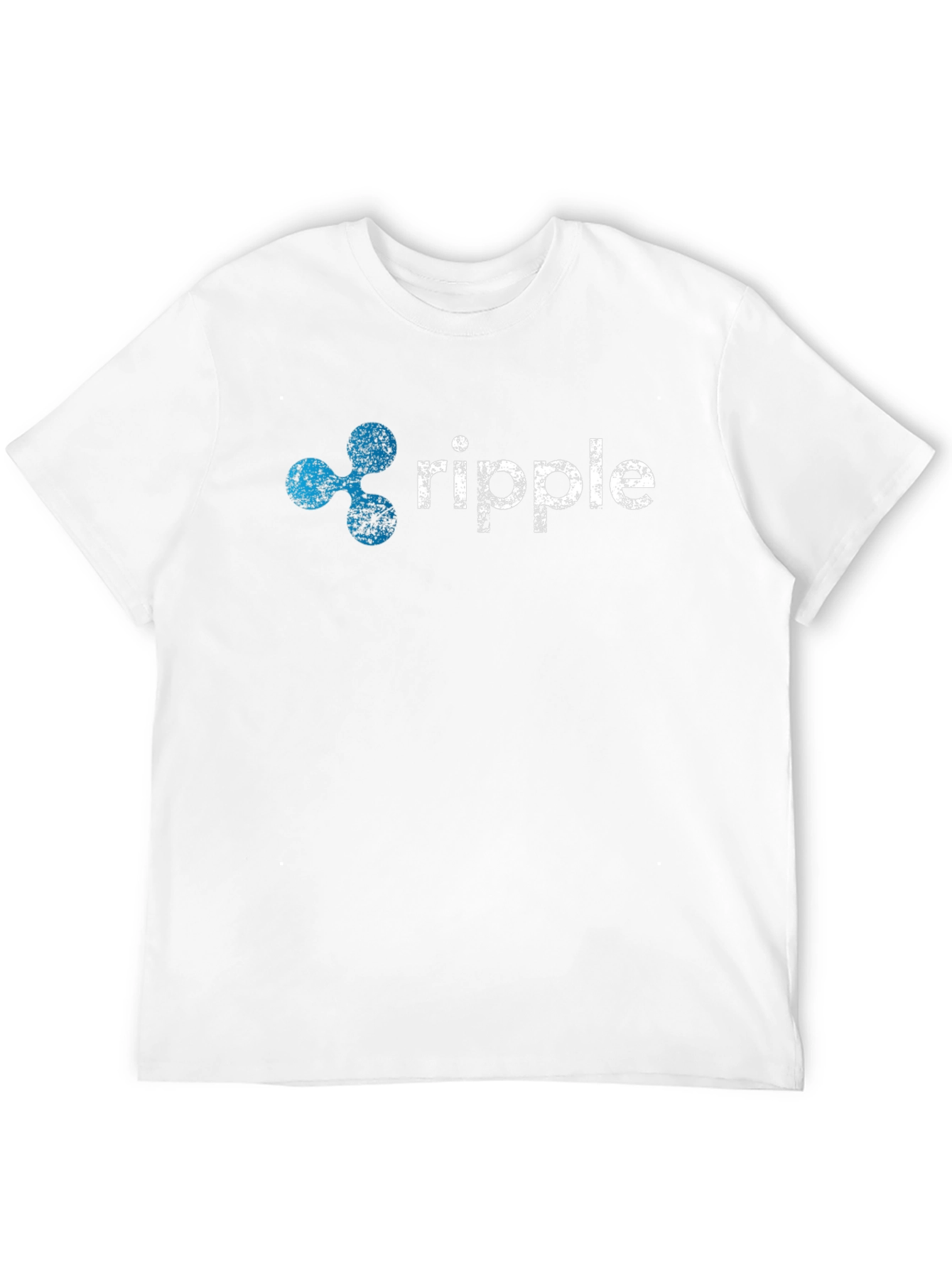 Ripple Crypto Black T-Shirt - Distressed Print