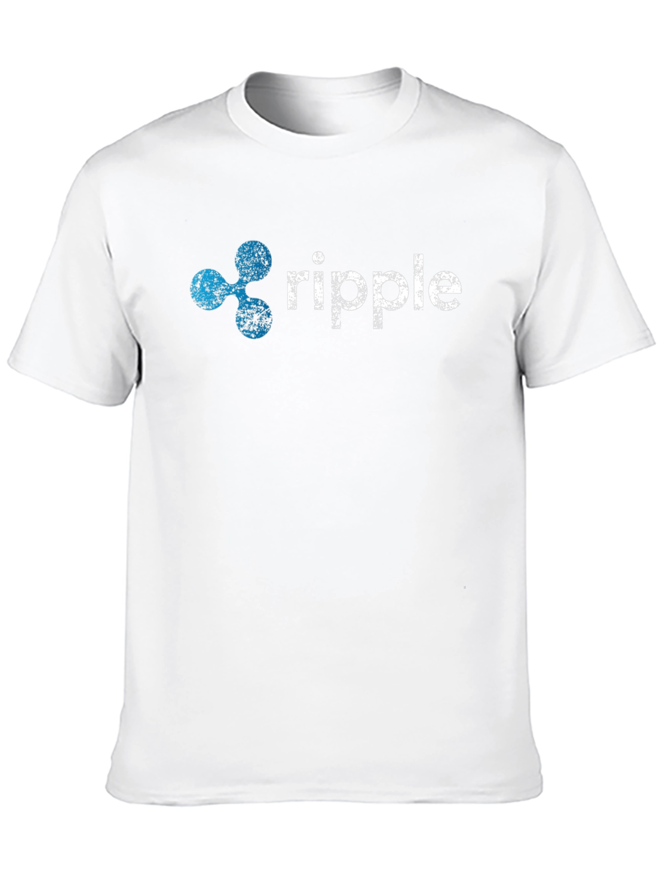 Ripple Crypto Black T-Shirt - Distressed Print