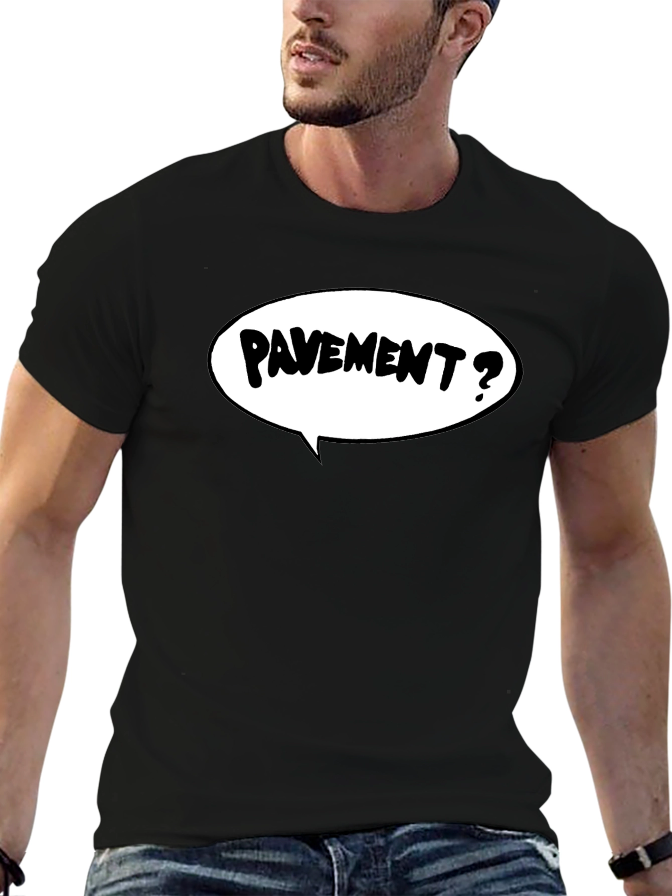 Pavement? Graphic T-Shirt - Mens Black Tee